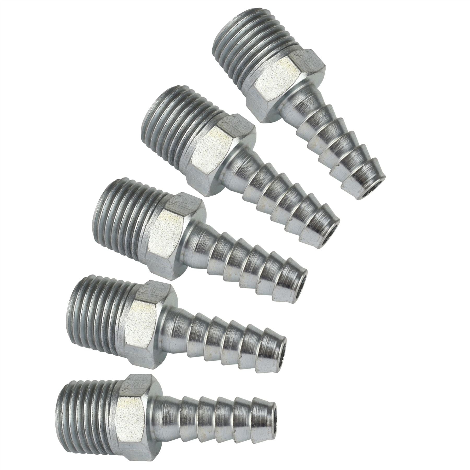 1/4" BSP Thread Fitting with Hose Tail for 3/16" 1/4" 5/16" 3/8" 1/2" Pipe Hose