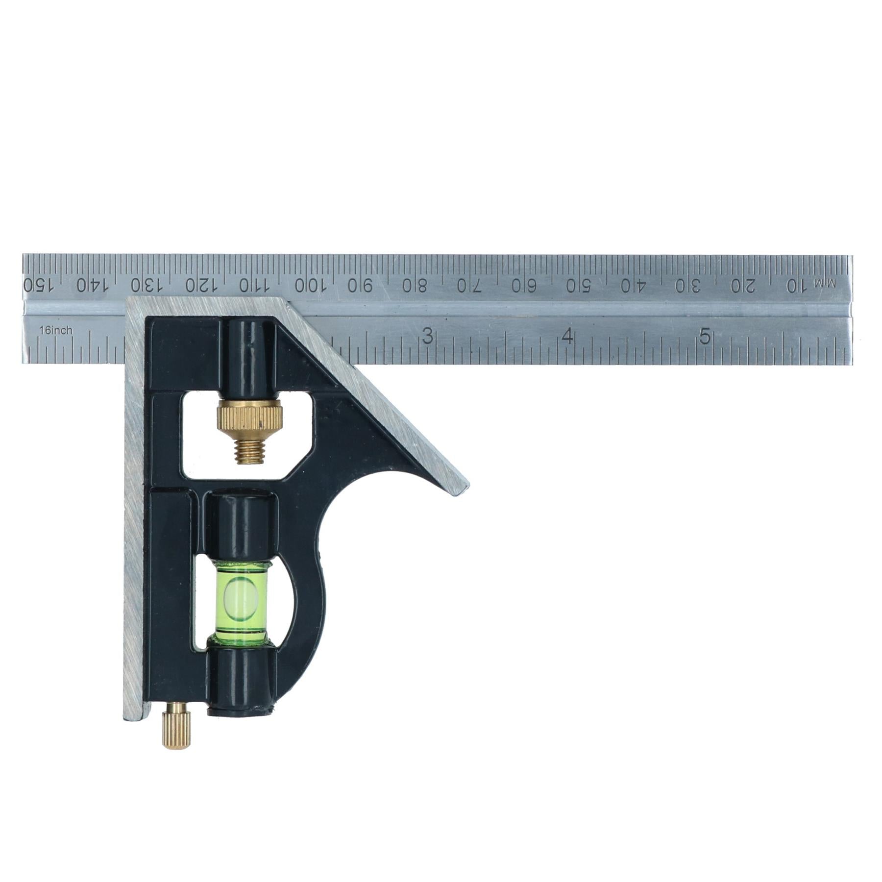6 Inch / 150mm Combination Engineers Set Square + Spirit Level Fully Adjustable