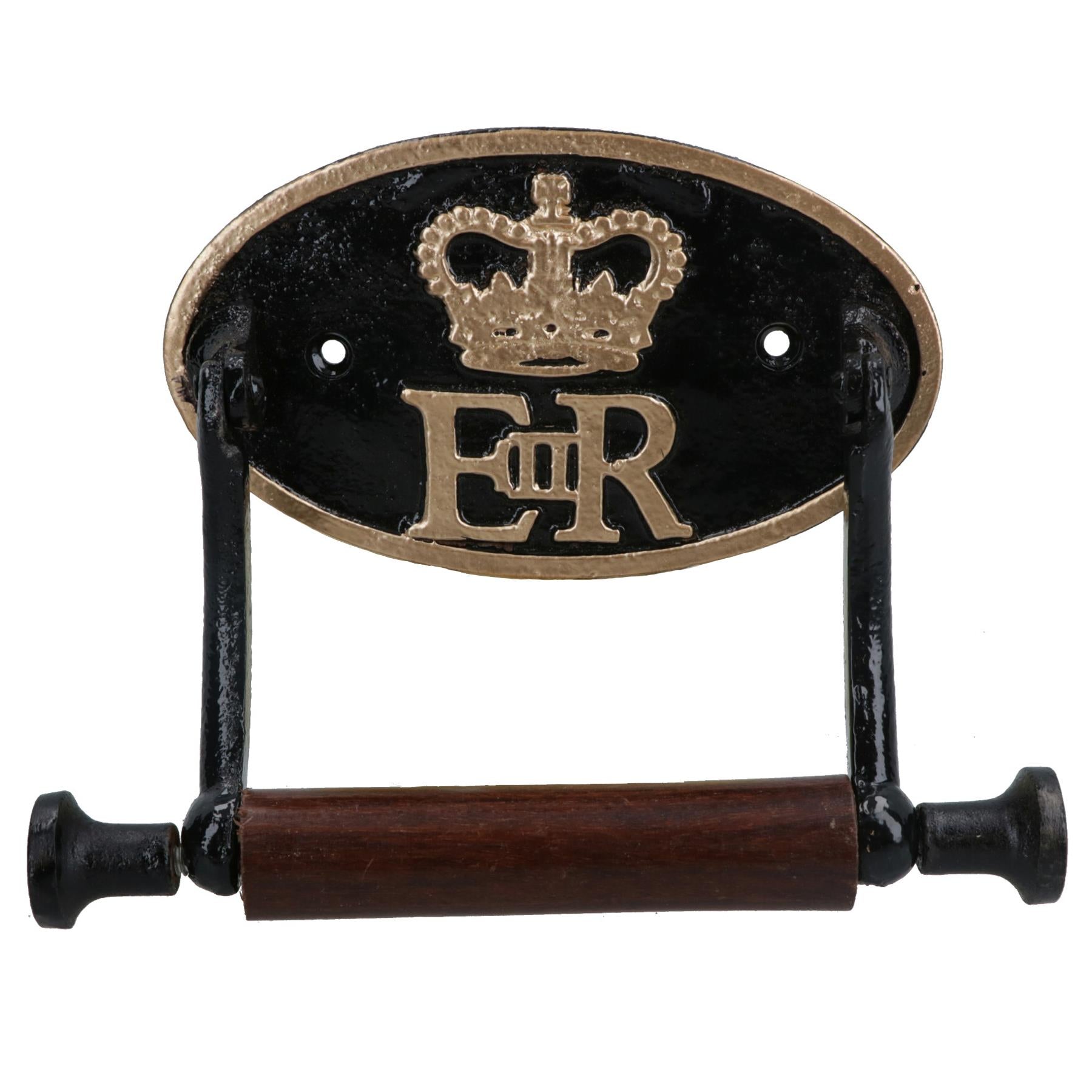 ER Royal Toilet Roll Paper Holder Antique Style Metal Loo WC Bathroom Home