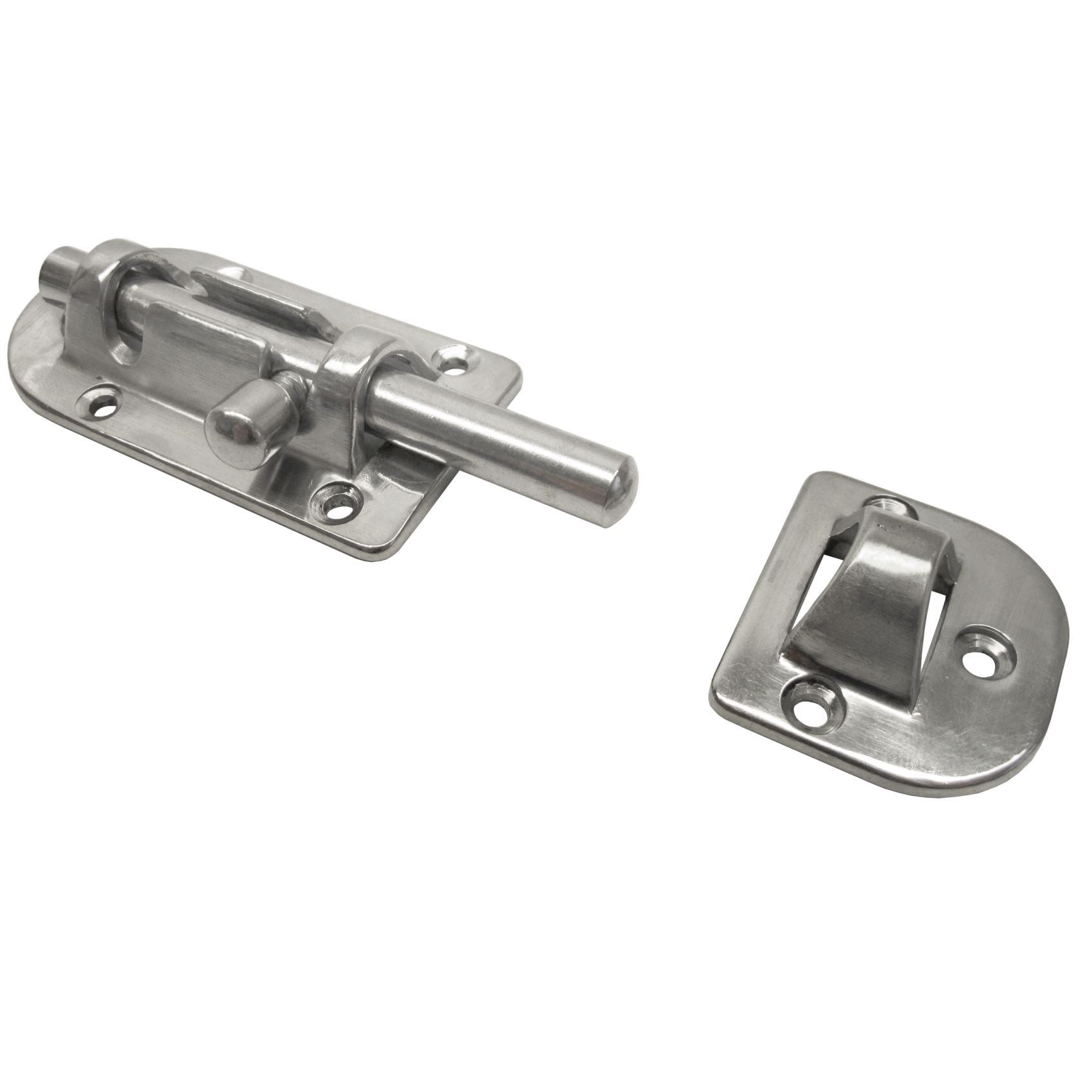 Door Bolt Cabin Security Lock Polished Stainless Steel Marine Grade Toilet DK21