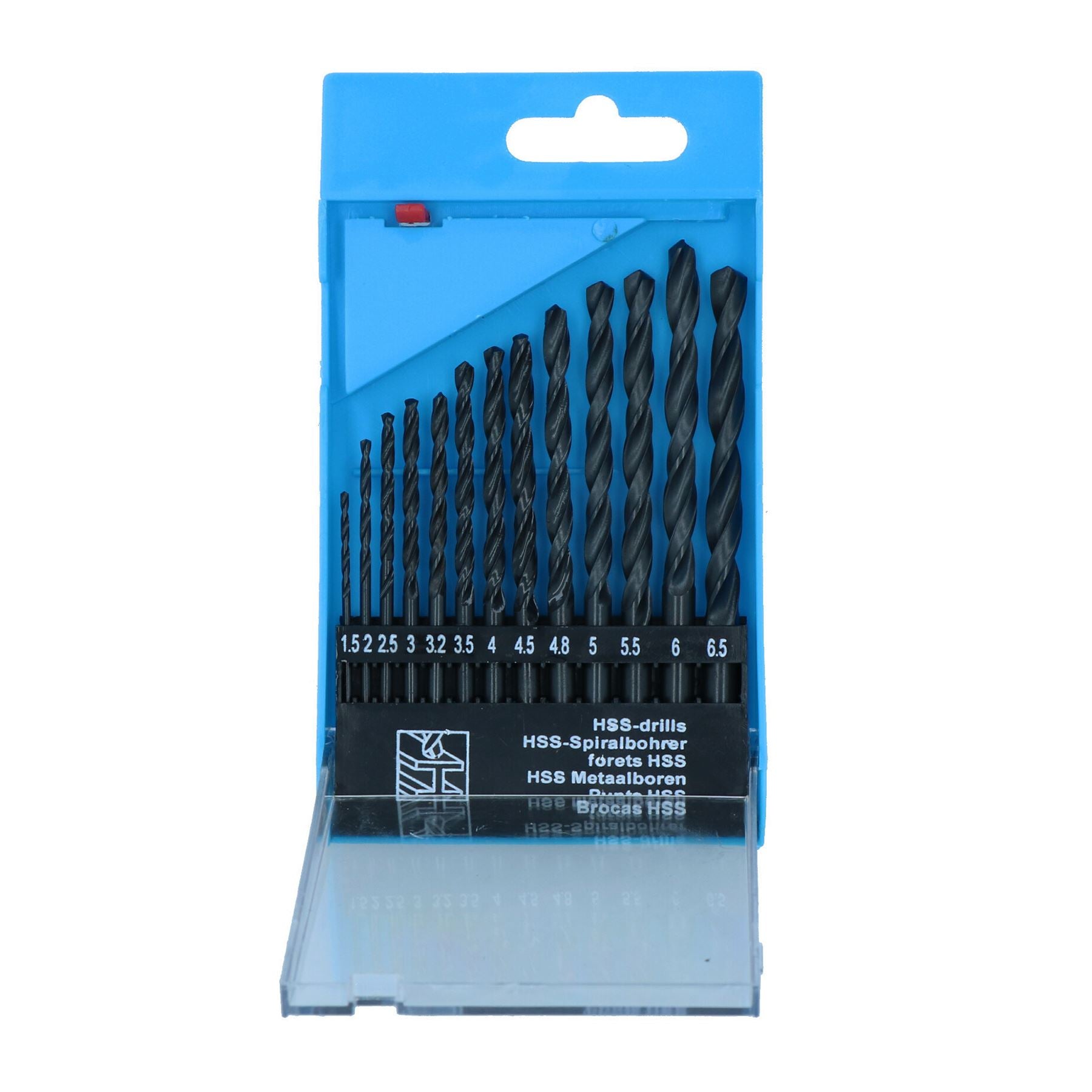 HSS Spiralbohrer Set 13-teilig metrisch 1,5mm - 6,5mm Metall Holz Präzision