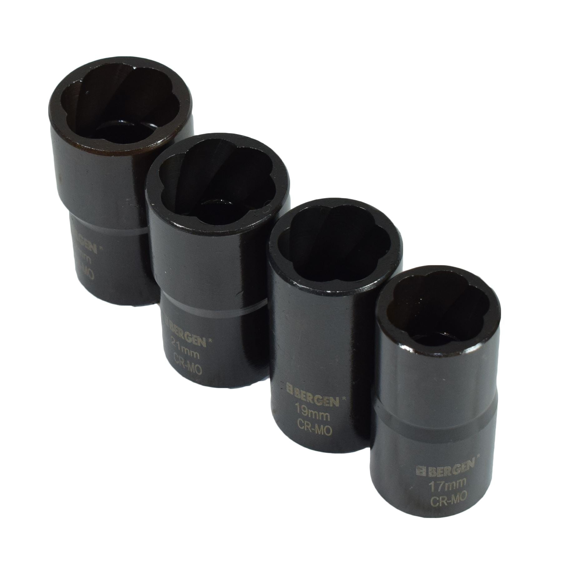 Lot de 5 douilles torsadées 1/2" pour enlever les écrous de roue cassés 17 mm - 22 mm