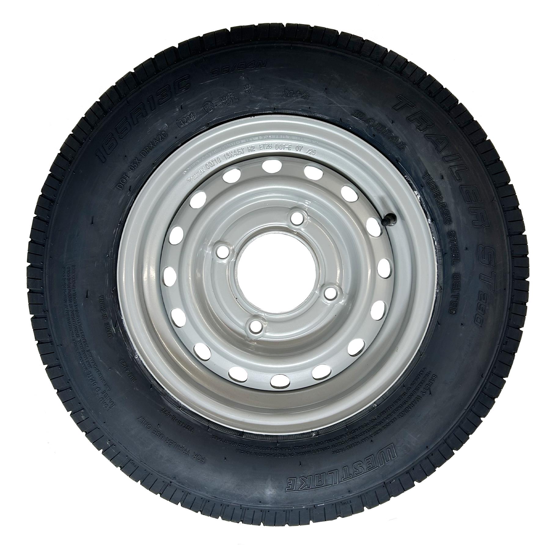 13" Wheel & Tyre for Ifor Williams 2700kg Twin Axle Tipper Trailers 165 R13