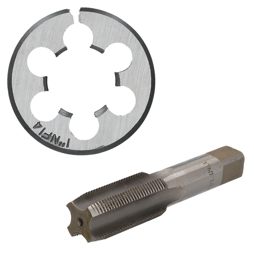 Taraud et filière UNF 3/4" - 1" en acier au tungstène et filière fendue 50 mm