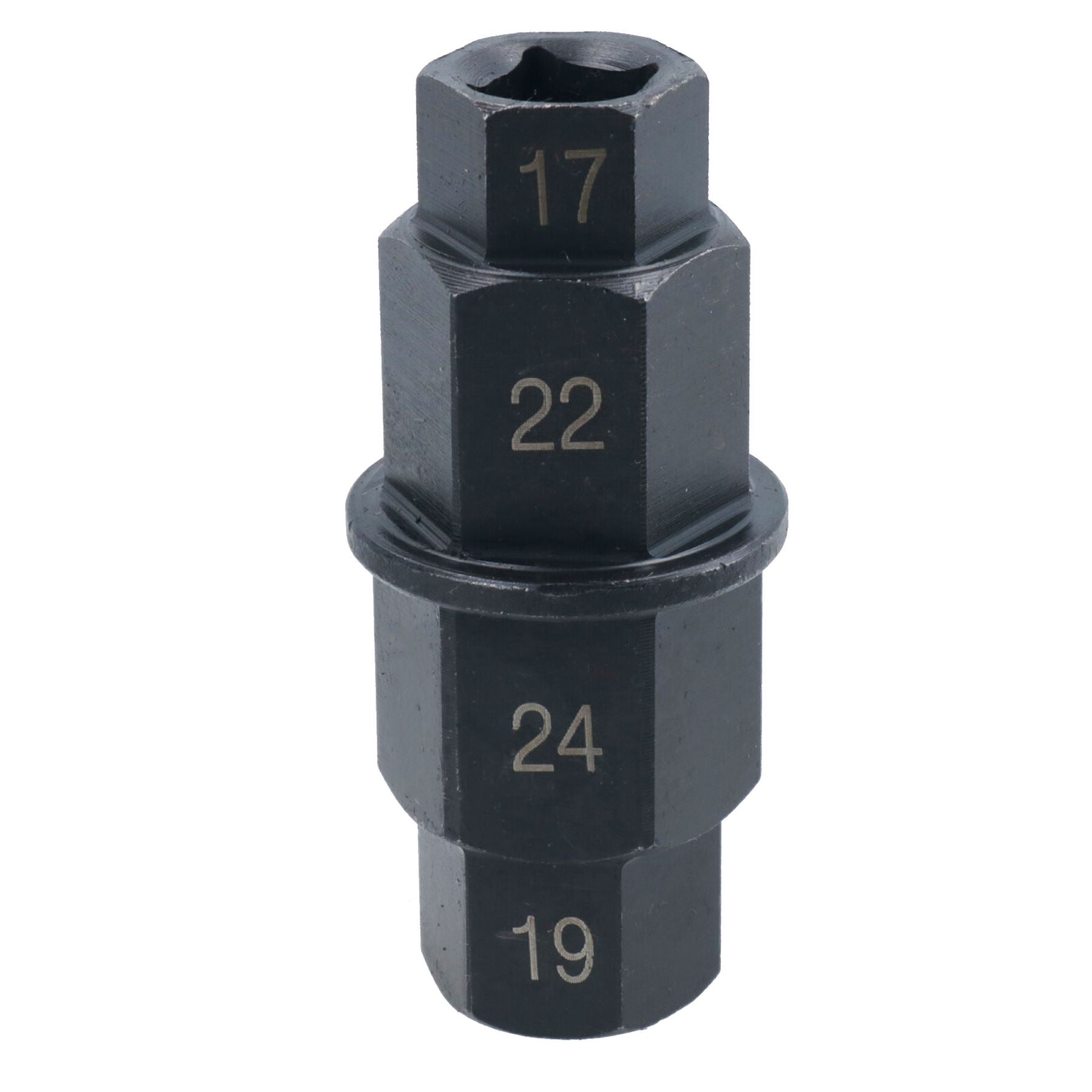 Adaptateur d'outil d'axe de roue avant de moto, entraînement hexagonal 3/8 po 17 19 22 24 mm