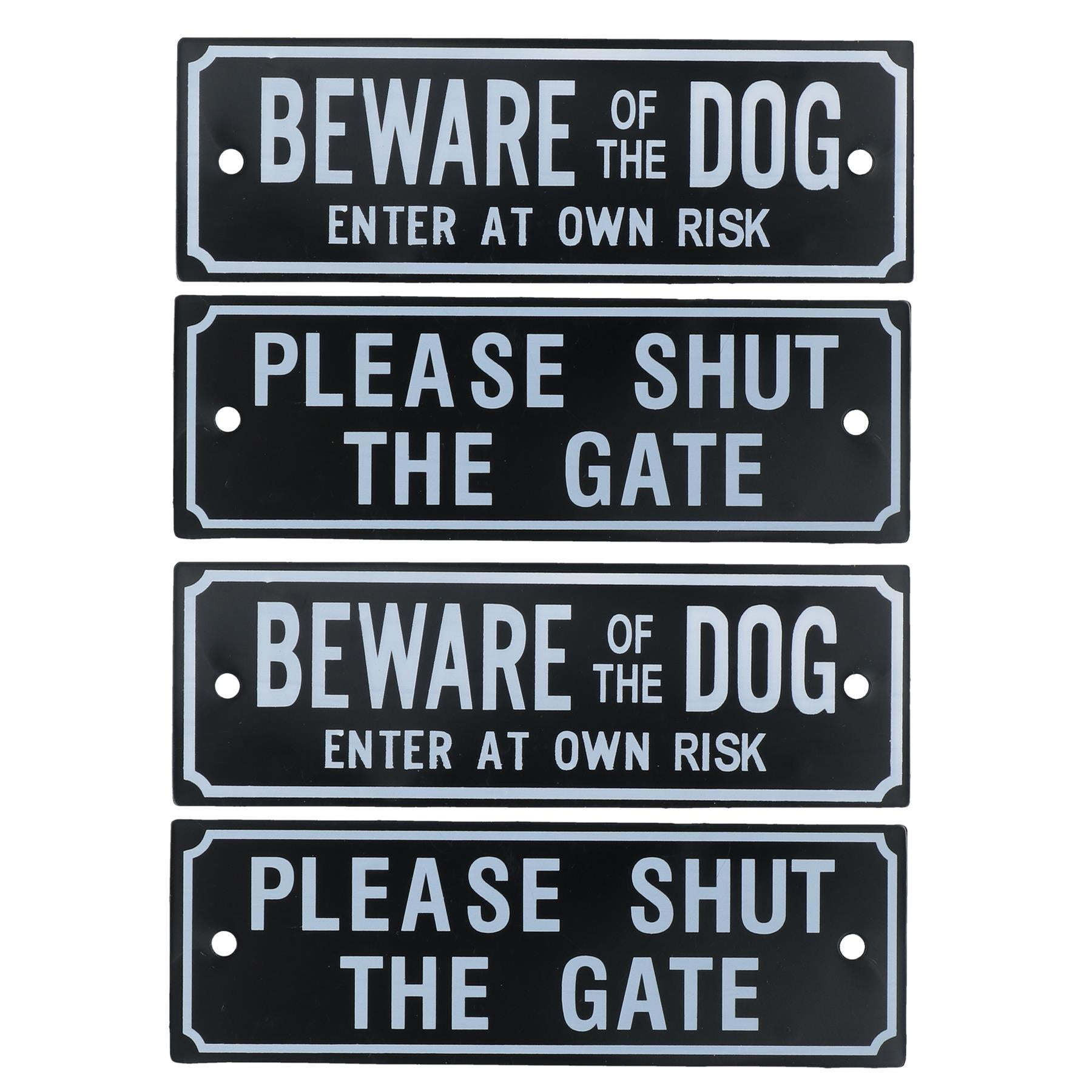 Garden Gate Signs - 'Beware of Dog' OR 'Shut the Gate' Dog Warning SIgn