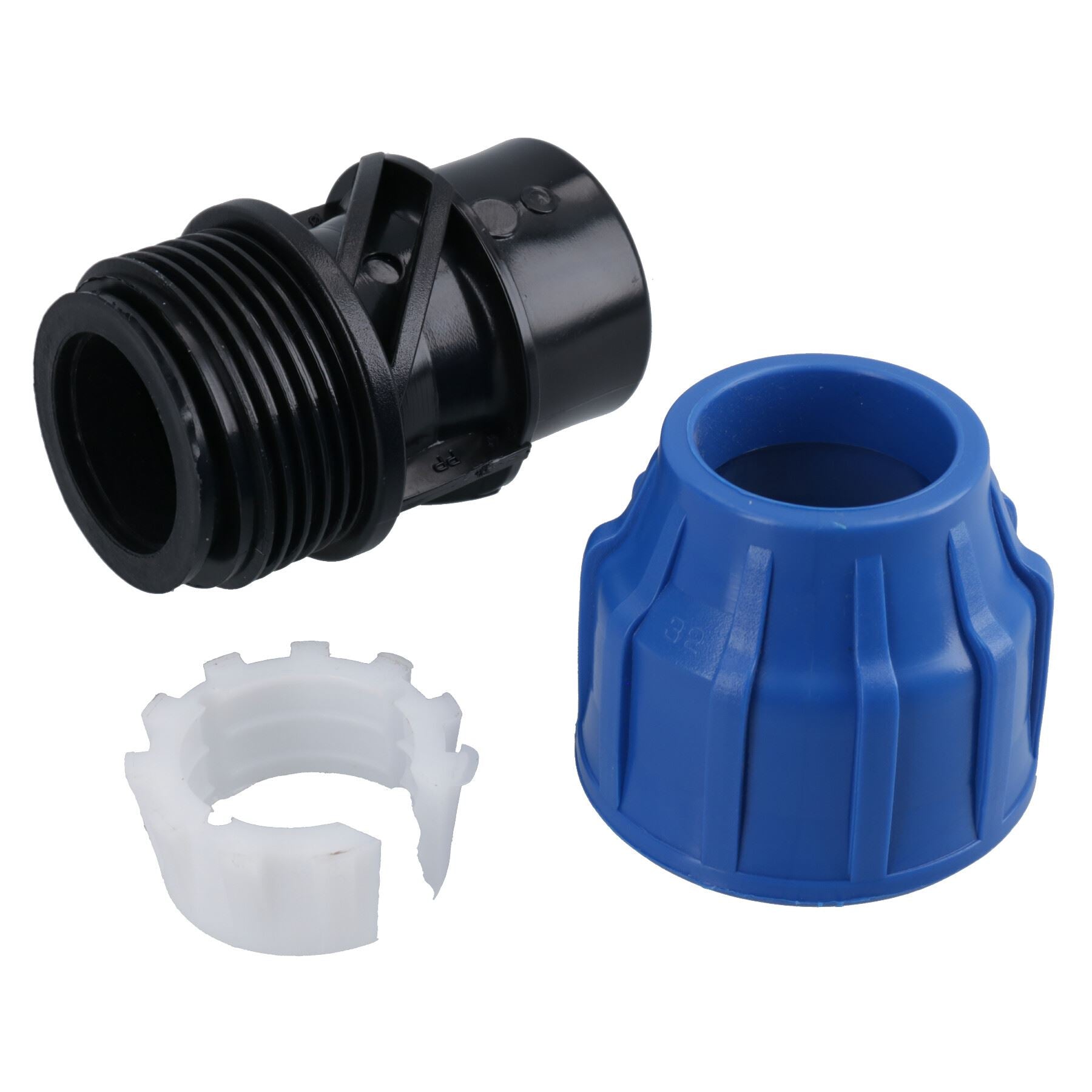 Raccord de compression pour adaptateur femelle MDPE 32 mm x 1" pour tuyau d'eau PN16