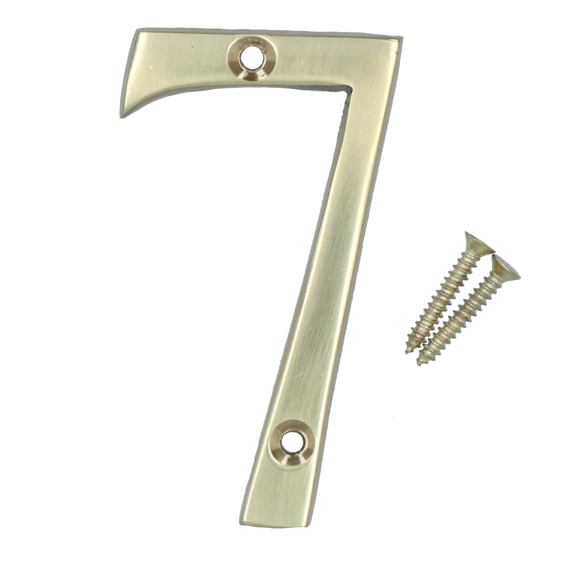 Brass House Numbers Numerals 0-9 Door Sign 70mm Plaque Street Letter Mail