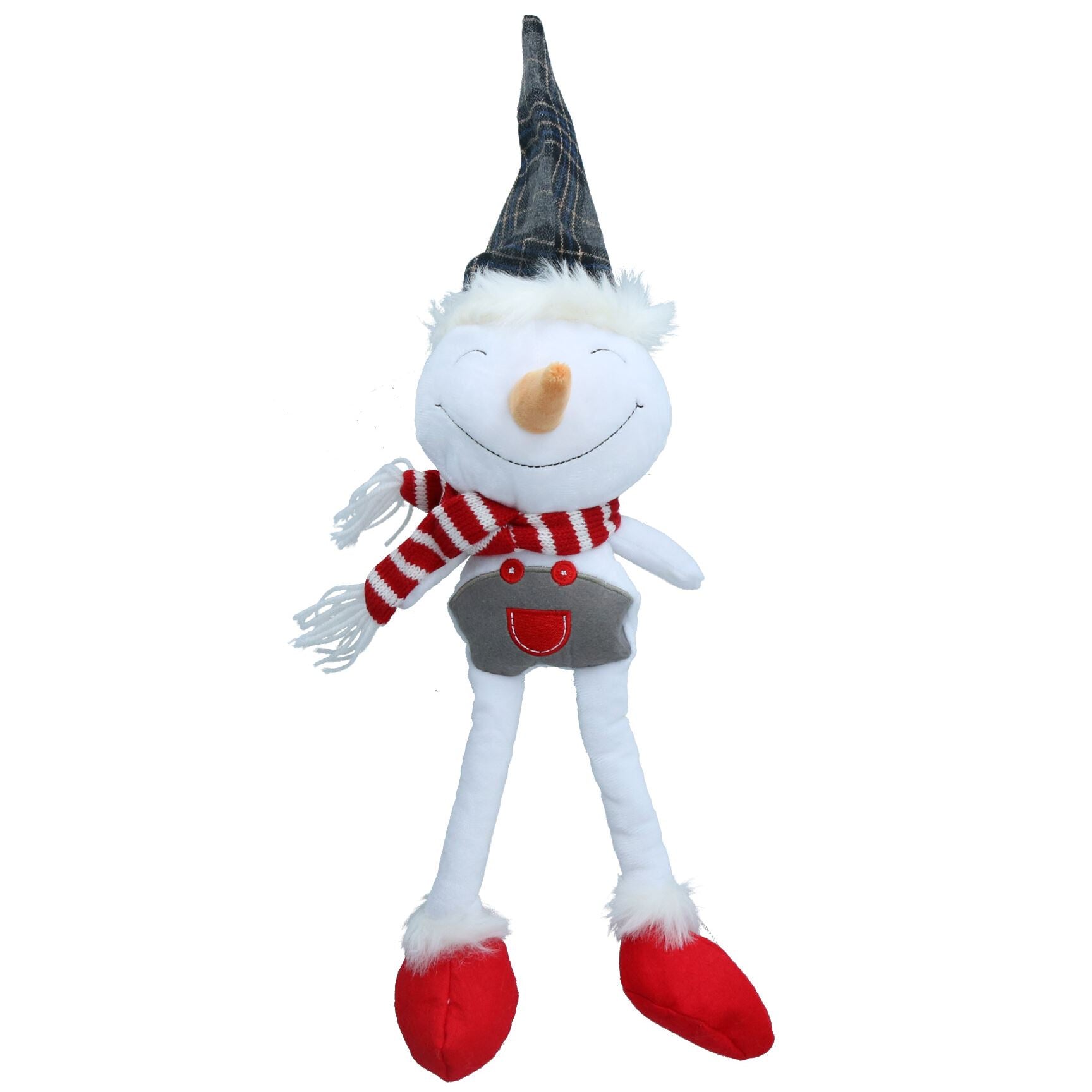 Cadeau de Noël pour chien en peluche réconfortant et couineur en forme de bonhomme de neige 13 x 40 cm