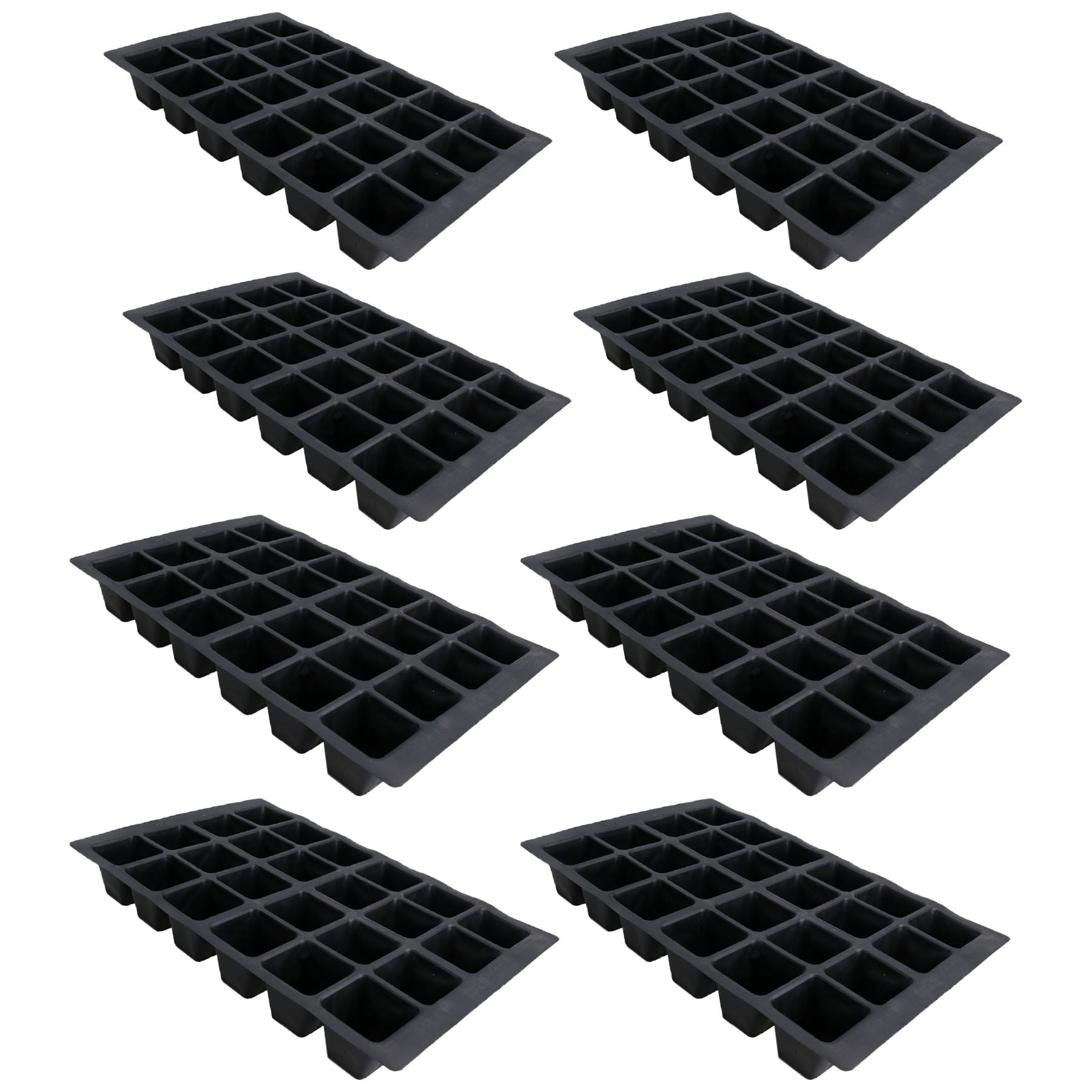 Lot de 24 plateaux pour plantes à massif, inserts en plastique, pots de germination de graines