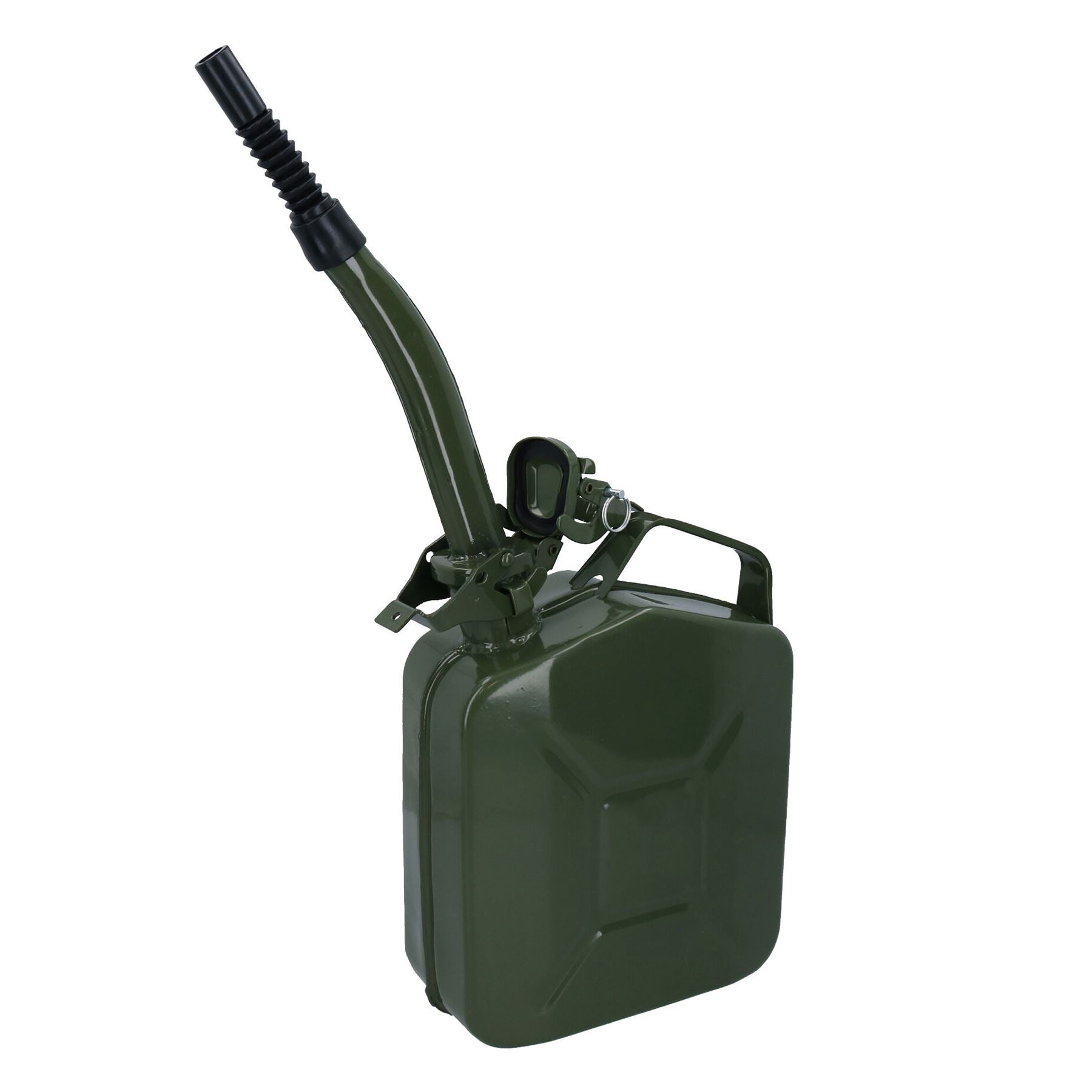 20 Ltr Metall Kraftstoff Kanister Halter Lagerung Container + Flexible Kraftstoff Ausgießer