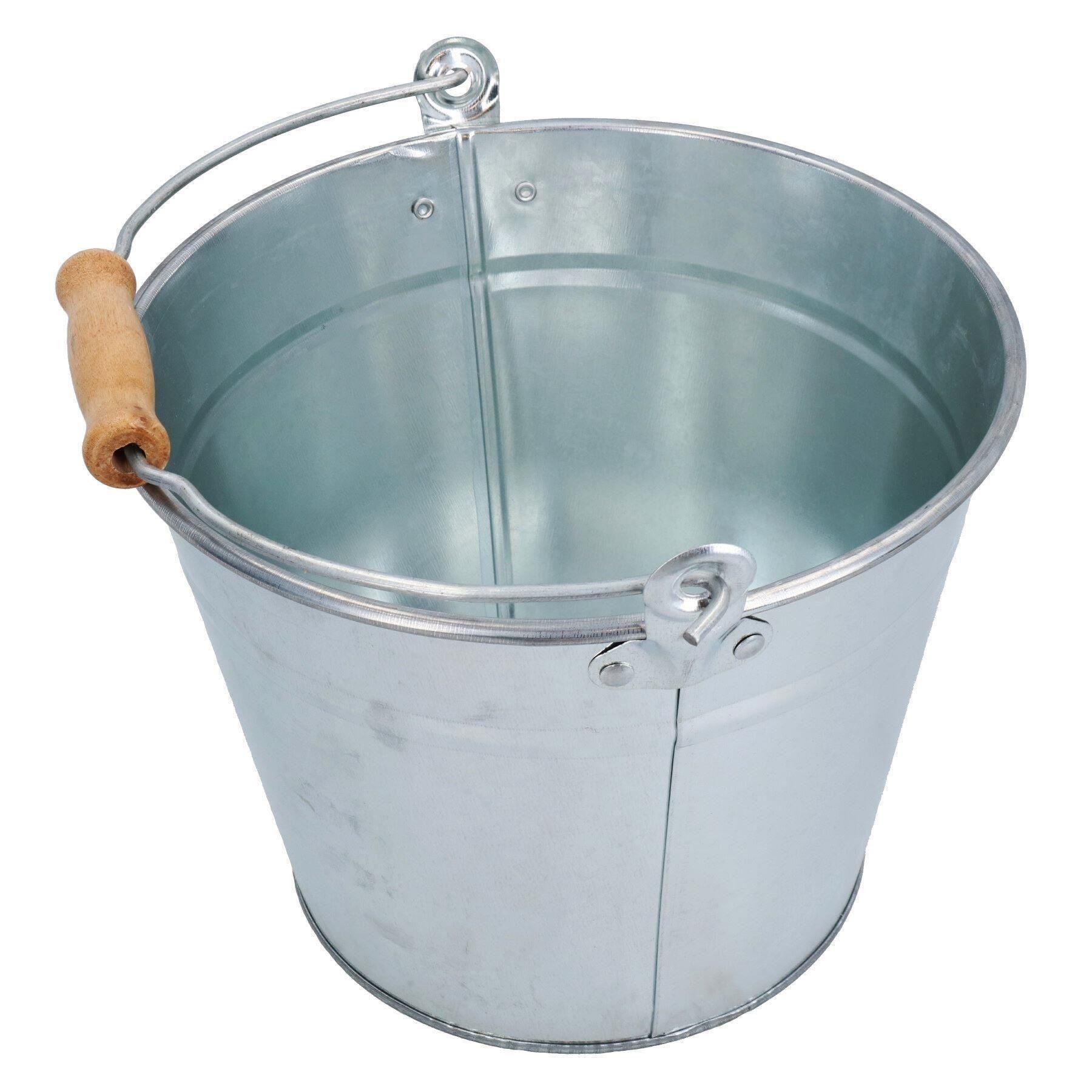 5L or 12L Galvanised Steel Metal Bucket Pail Water Coal Fire Greenhouse Garden