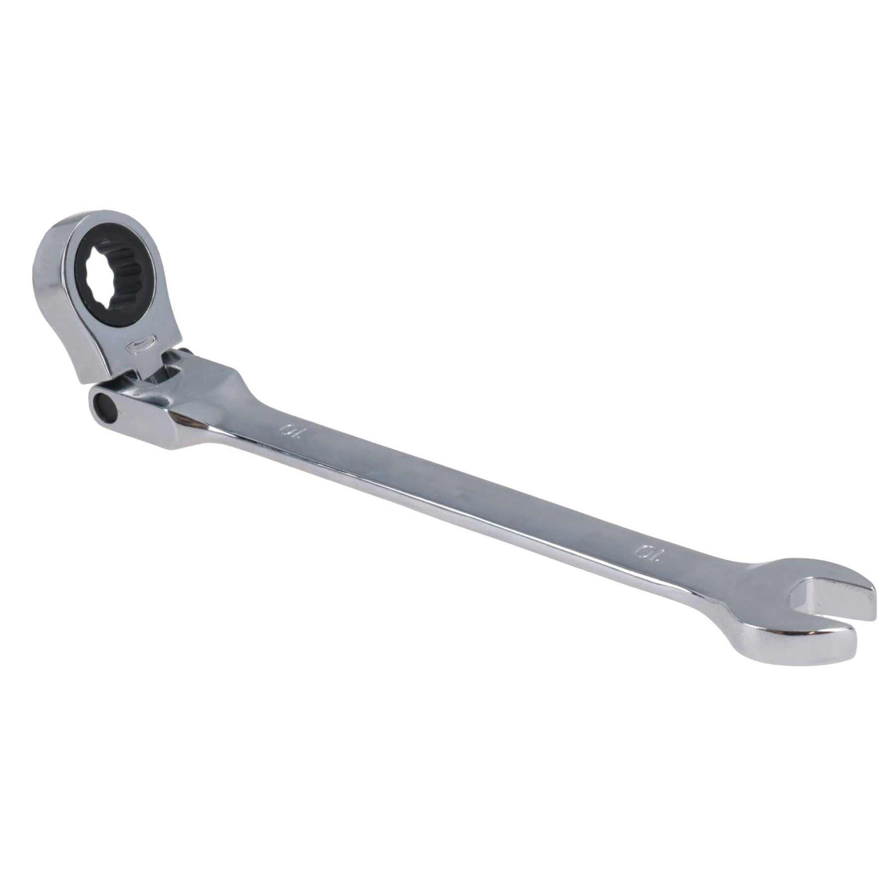 Clé à cliquet à tête flexible de 10 mm, tête verrouillable, 72 dents, bi-hexagonale
