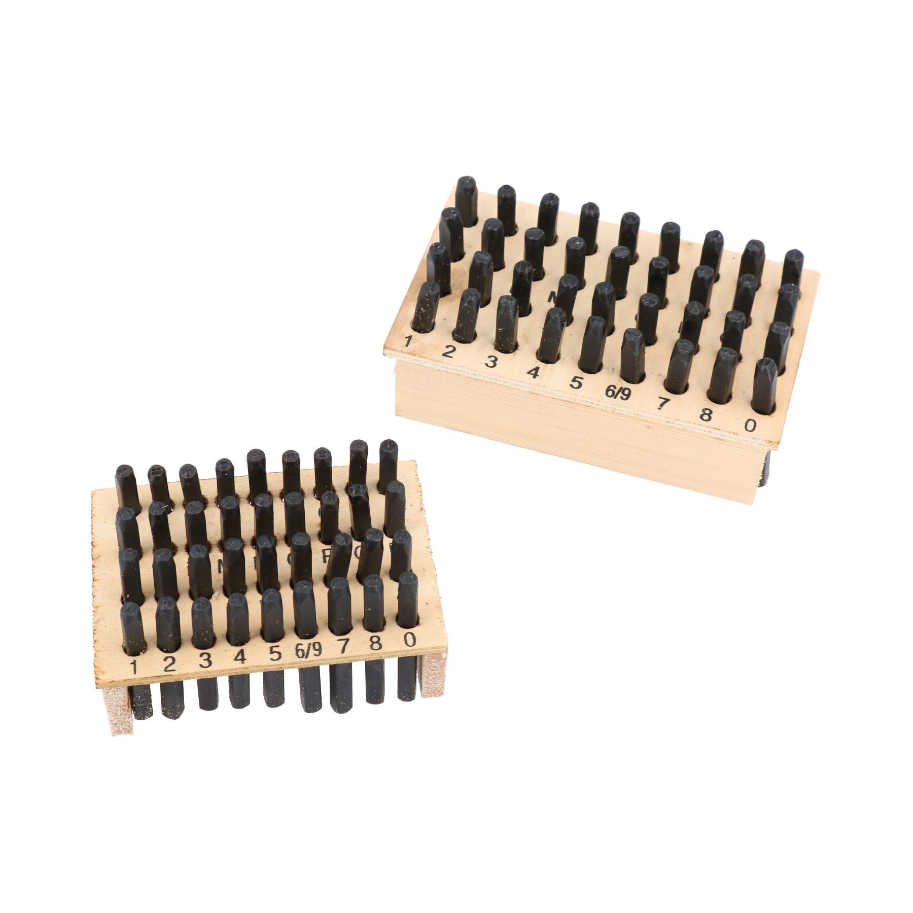 Ensemble de tampons pour lettres et chiffres de 3 mm et 5 mm, tampons perforateurs en métal TE102_TE132
