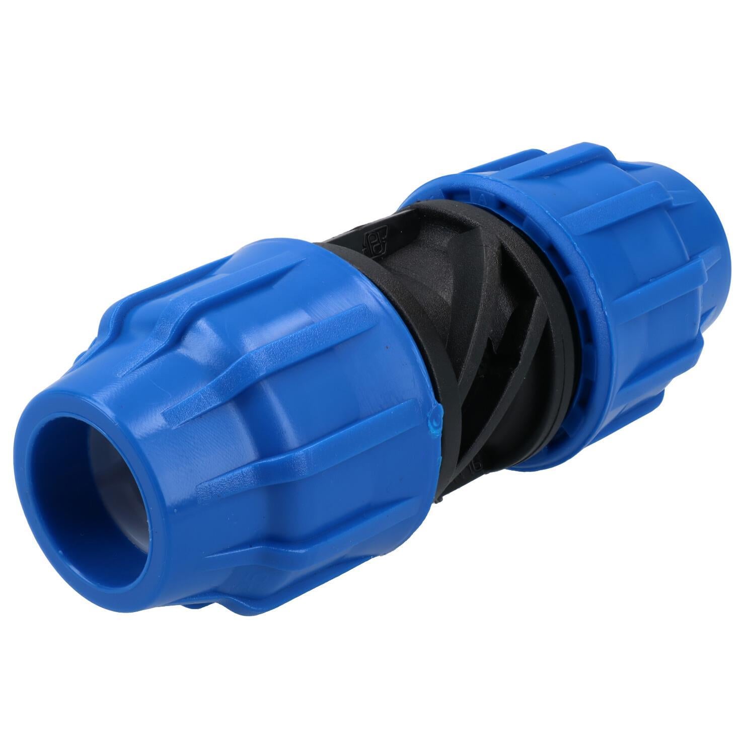 Raccord de compression pour tuyau droit MDPE 25 mm x 25 mm