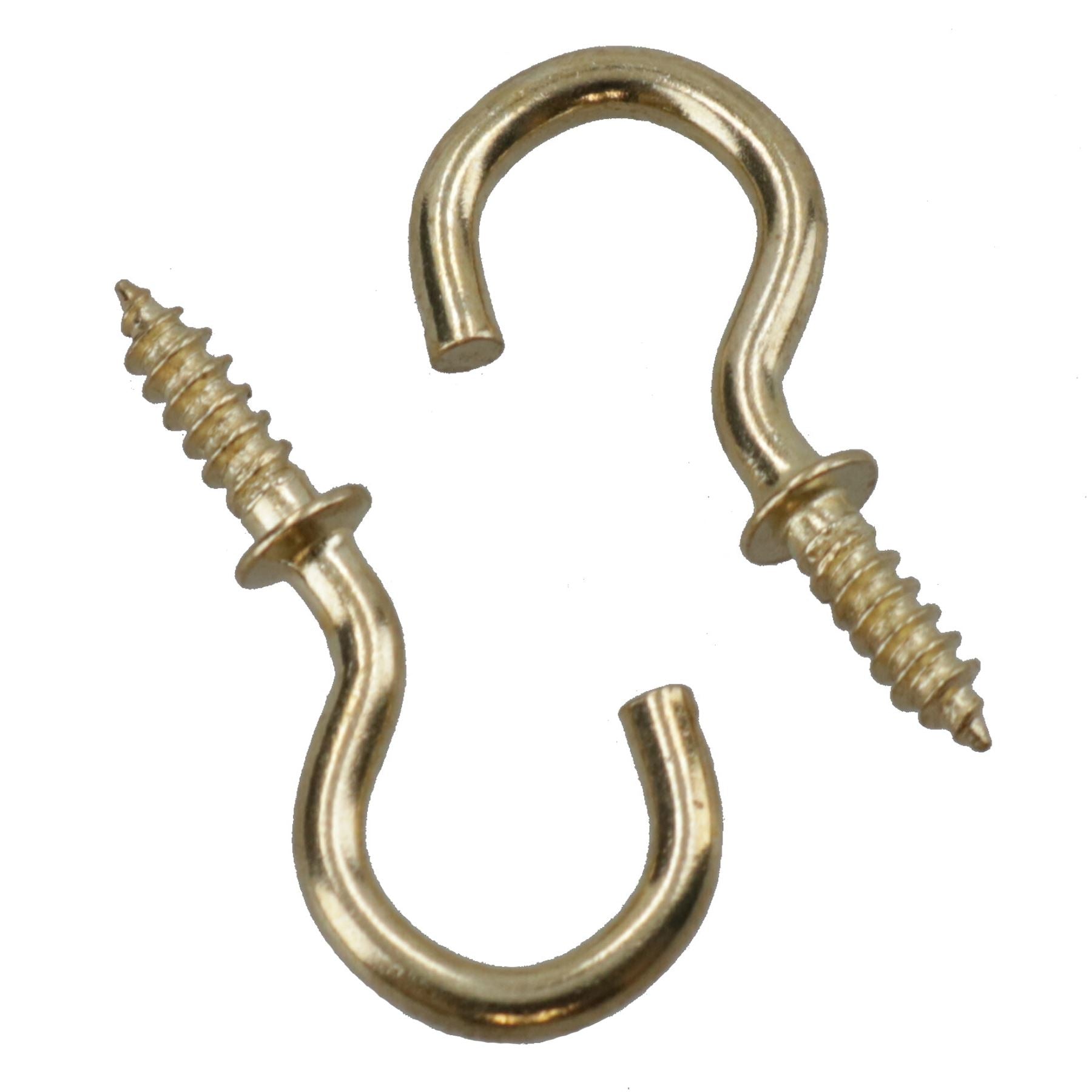 Crochets à vis à épaulement Attaches Cintre Plaqué laiton 8 mm de diamètre 16 mm de longueur
