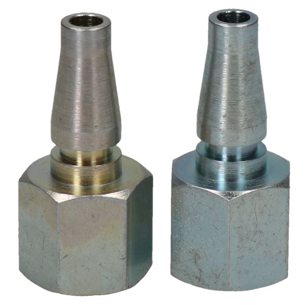 Lot de 2 tuyaux d'air à filetage femelle BSP 1/4" avec raccord mâle Schrader Profile 17