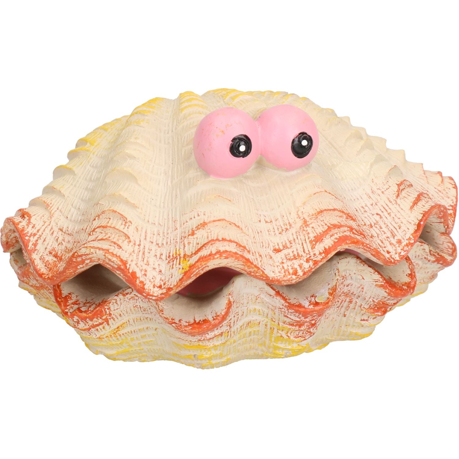 Aquatic Aquarium Decor Bubbling Action Clam Fish Tank Ornament 10x8x5cm