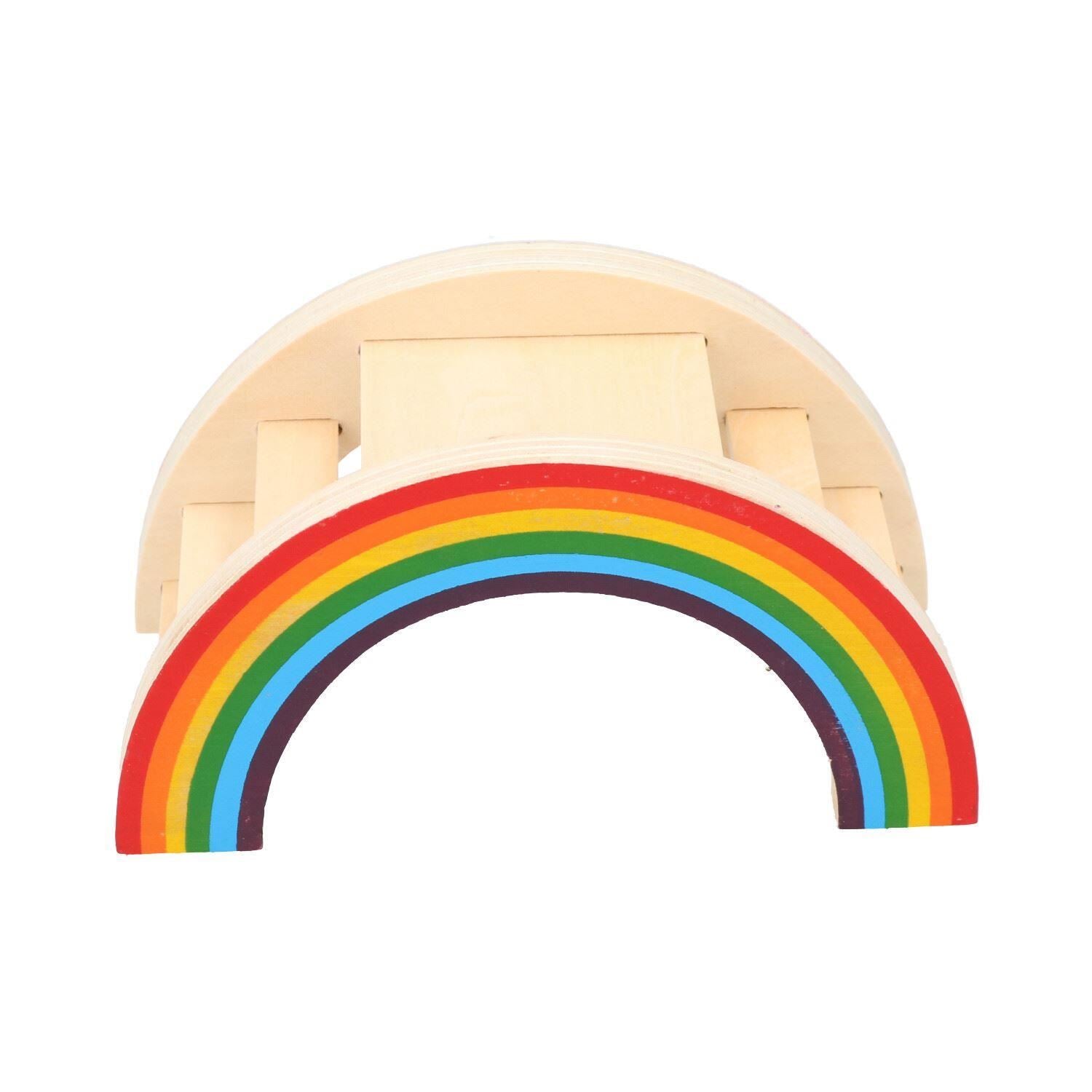 Petits animaux Hamsters Souris Pont de jeu arc-en-ciel anti-ennui 7x7x15cm