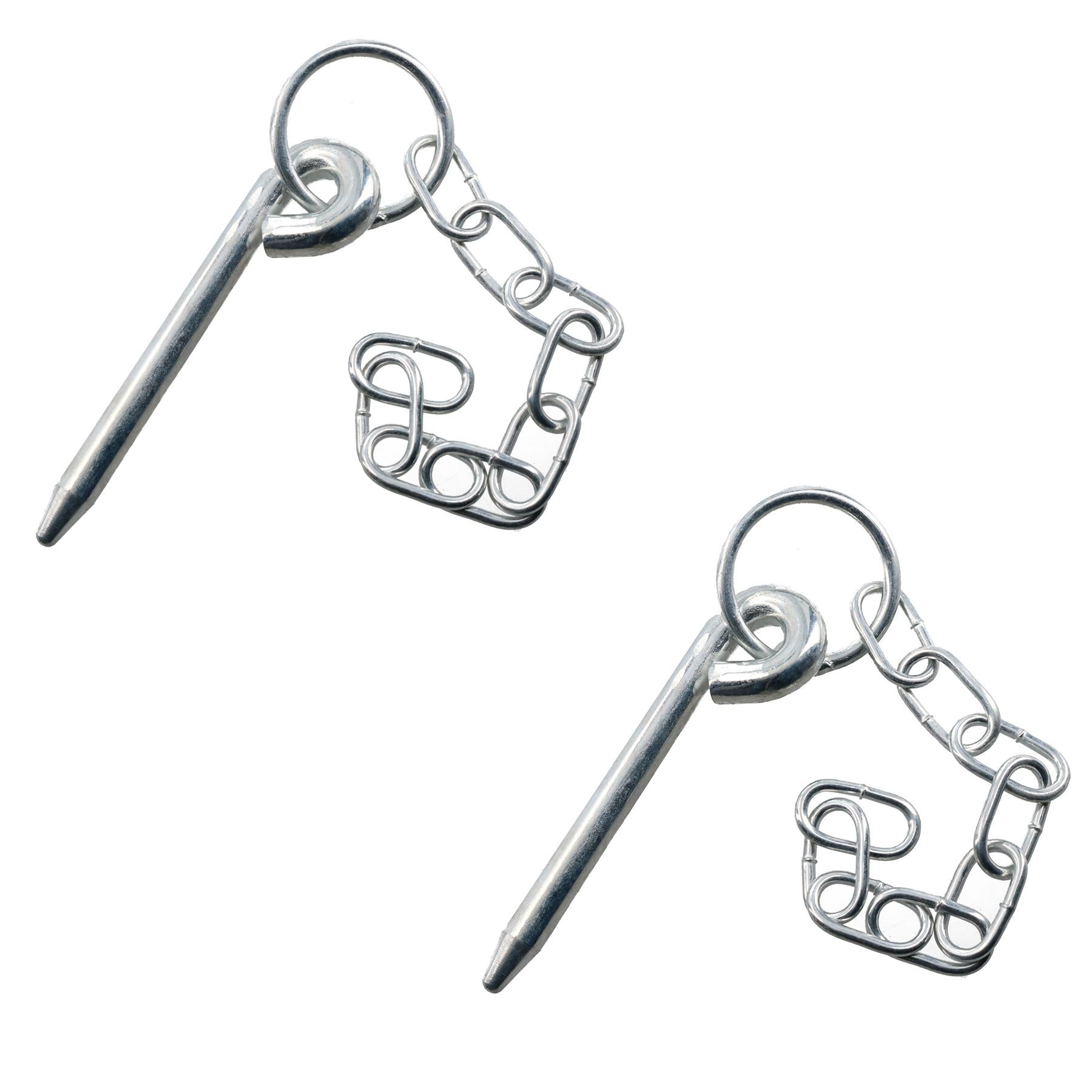 Runder Splintbolzen und Kette, 10 x 110 mm, für Anhänger-Kipper-Heckklappe