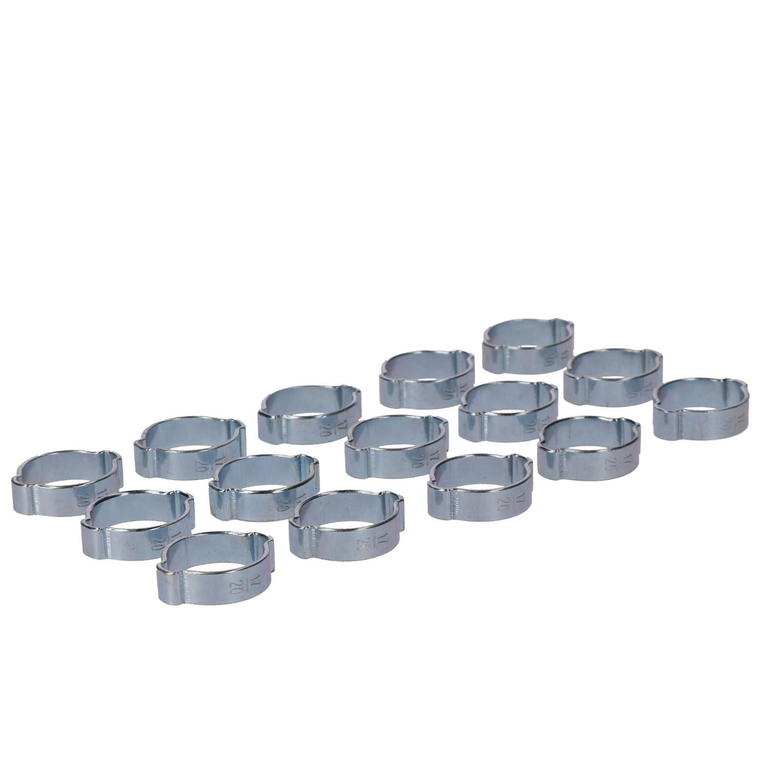 Paquets de colliers de serrage à double oreille pour tubes de 5 à 27 mm