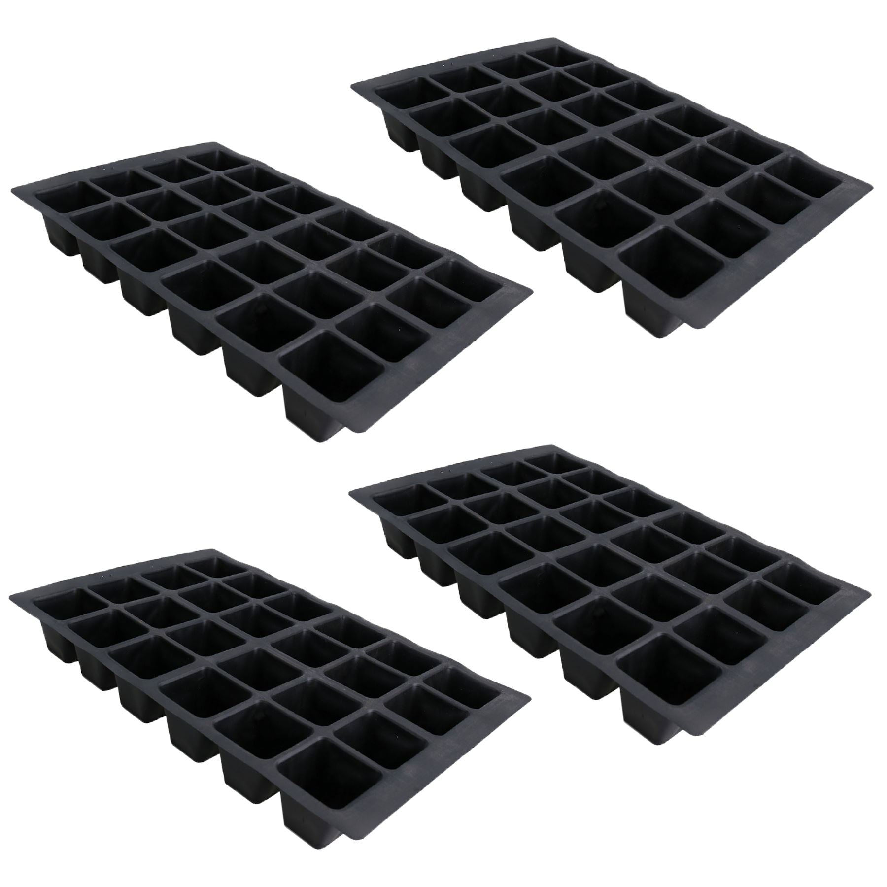 Lot de 24 plateaux pour plantes à massif, inserts en plastique, pots de germination de graines