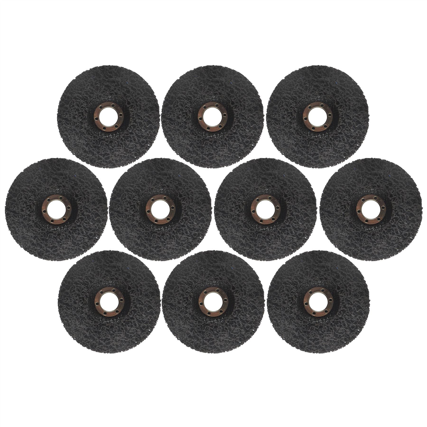 Disque de nettoyage et de décapage de 115 mm pour meuleuse d'angle pour éliminer les projections de peinture antirouille et de soudure, lot de 10