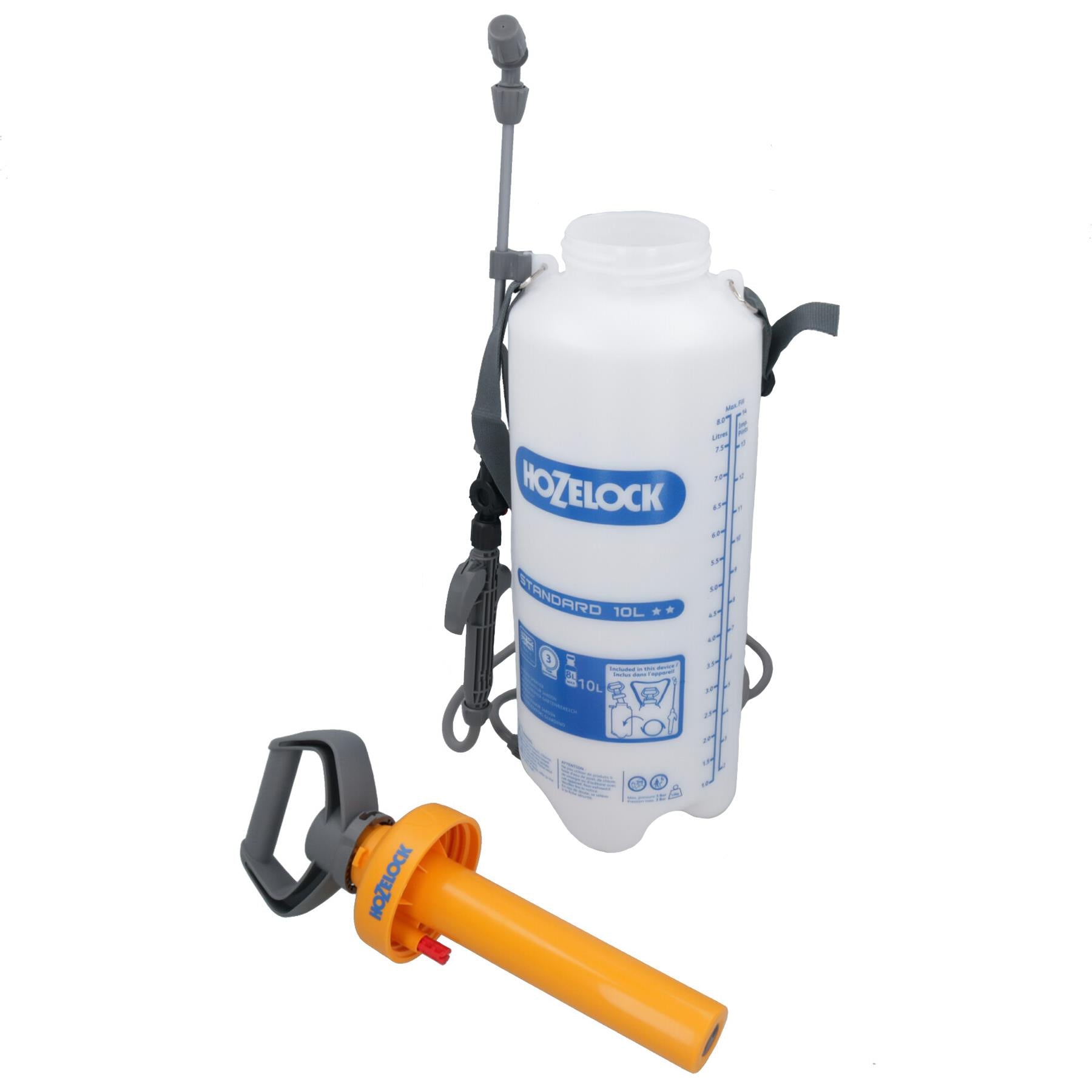 Hozelock Mehrzweck-Gartenspritze, Drucksprüher, 10 Liter