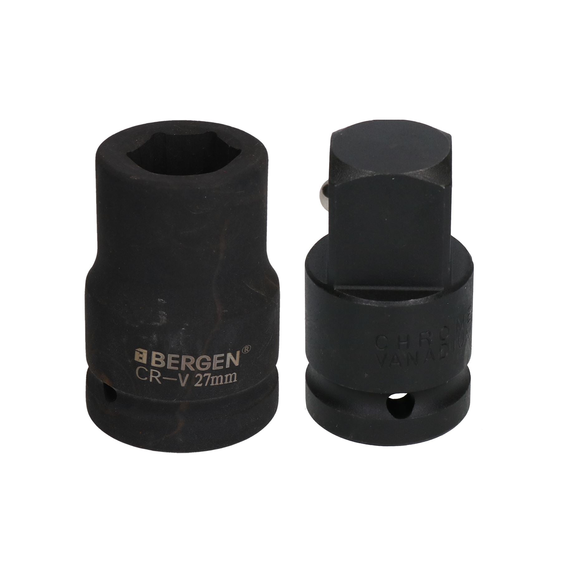 27mm Metric 3/4" or 1" Drive Deep Impact Socket 6 Sided With Step Up Adapter
