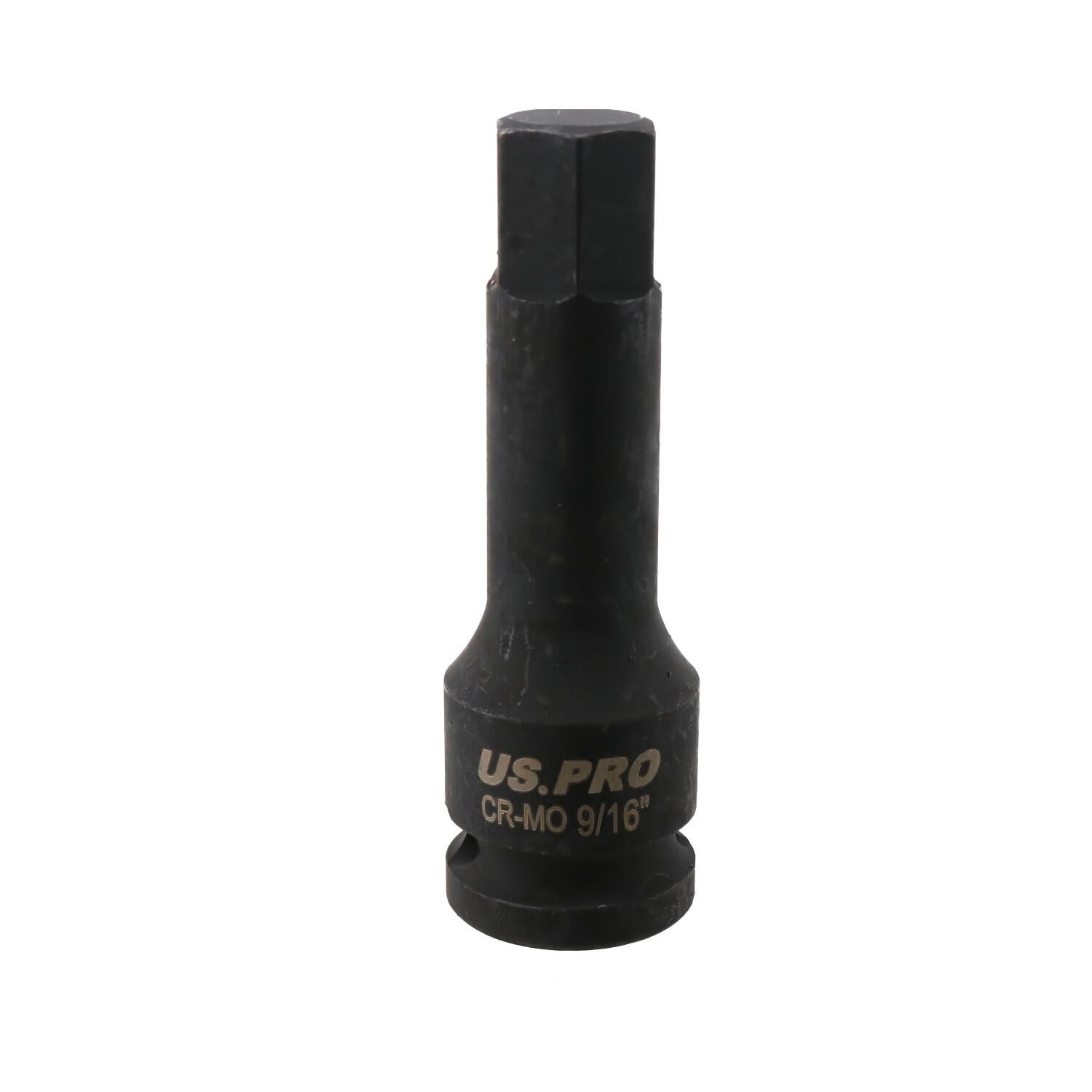 9/16 Zoll Deep Impact Sechskant-Bit-Stecknuss, 1/2 Zoll Antrieb, 76 mm Länge, Chrom-Molybdän-Stahl