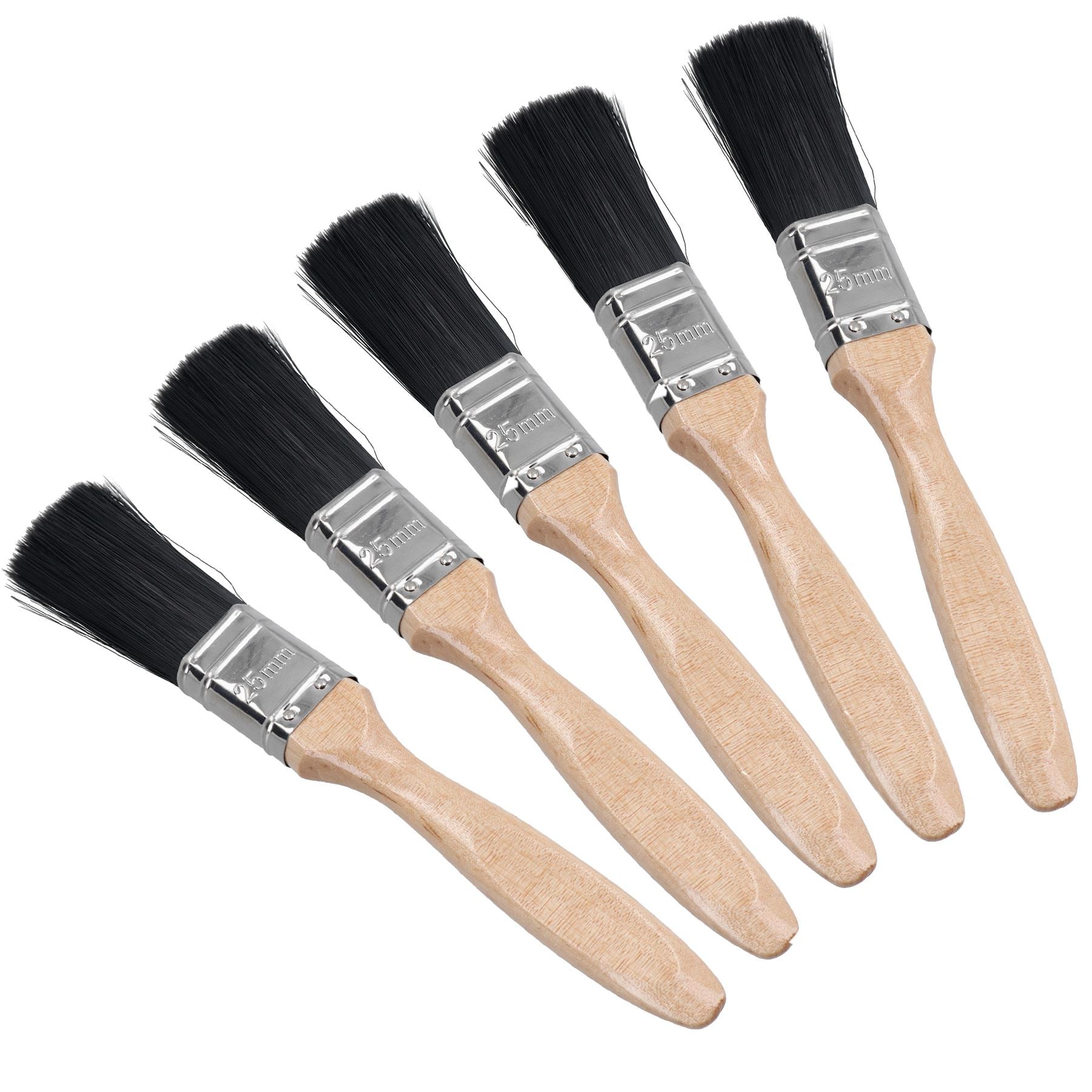 1” 25mm Professional Paint Brush Painters Painting Decorating Wooden Handle 5pk