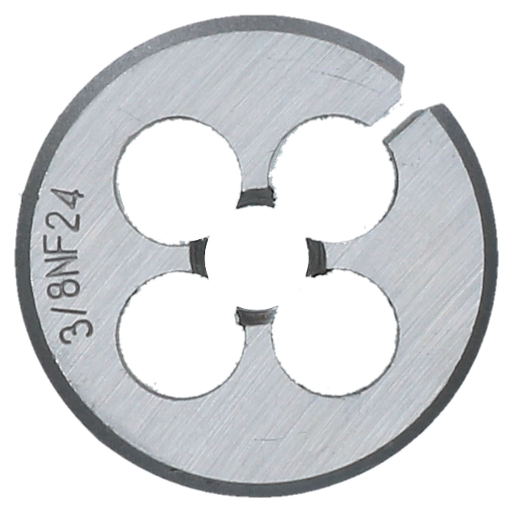 Taraud et filière UNF 1/4" - 5/8" en acier au tungstène et filière fendue 38 mm