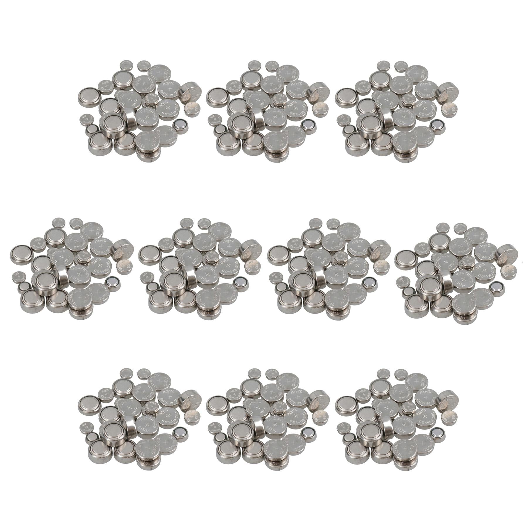 Assortiment de piles bouton Piles alcalines AG1 – AG13 Montres Calculatrices