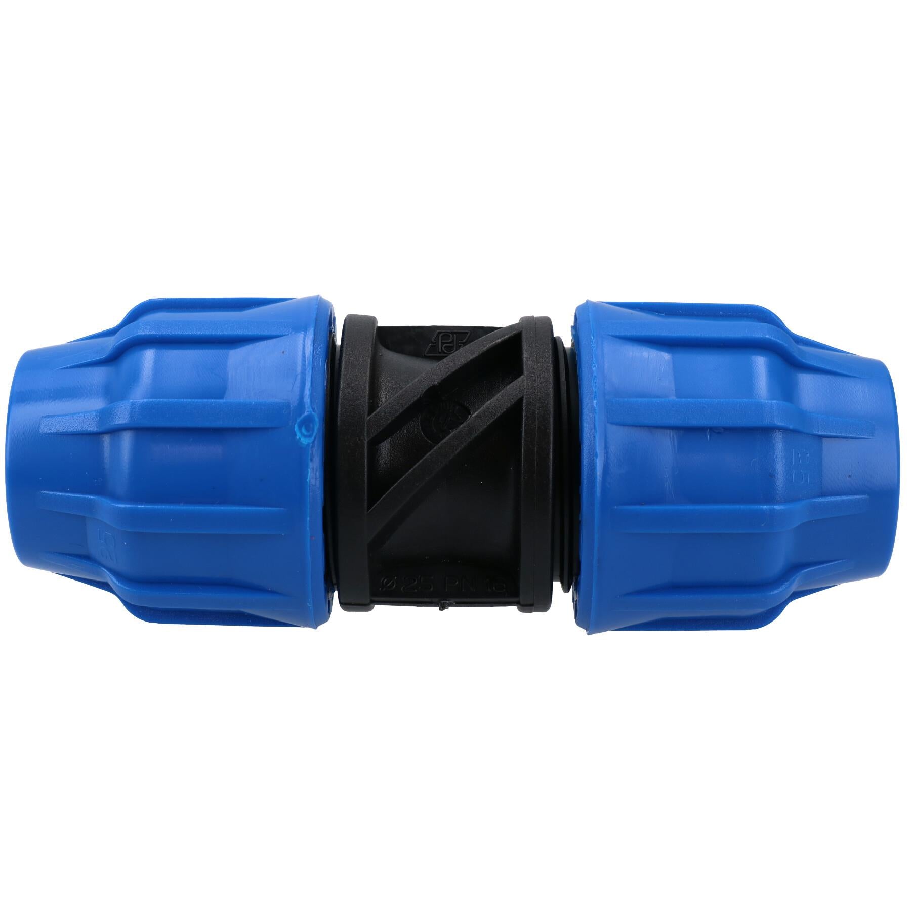 Raccord de compression pour tuyau droit MDPE 25 mm x 25 mm