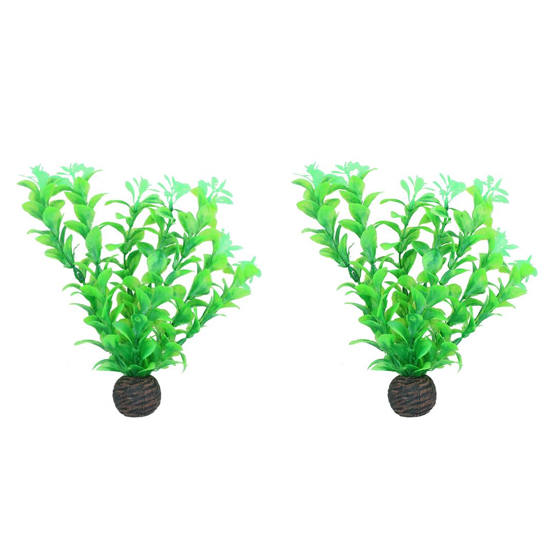 Aquatic Aquarium Fish Tank Self Sinking Middle Silk Plant H-20cm (No2) 3PK