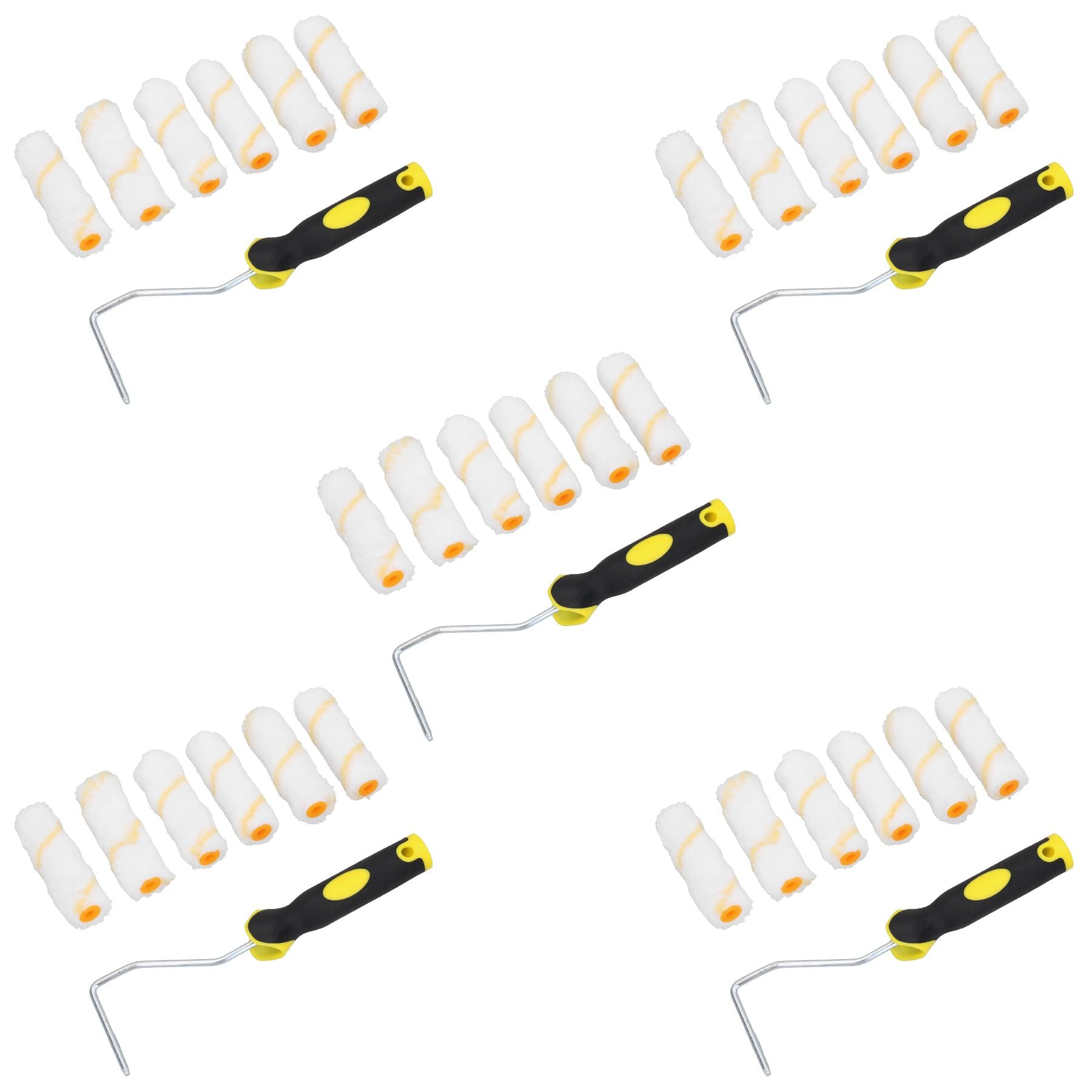 Ensemble de mini rouleaux et manchons de 4 po pour peintures à émulsion brillantes, peinture et décoration