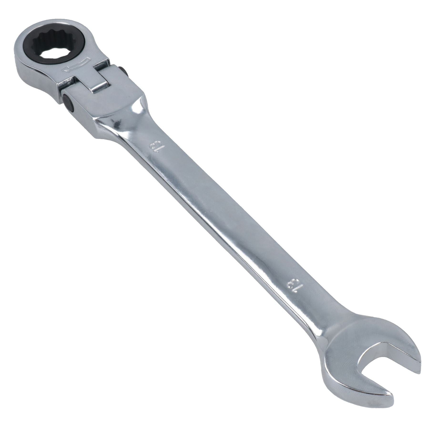 Clé à cliquet à tête flexible de 13 mm, tête verrouillable, 72 dents, bi-hexagonale