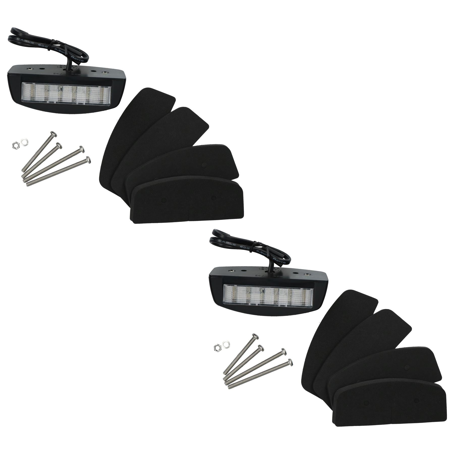 Indespension LED Kennzeichenbeleuchtung Licht Lampe für Anhänger Caravan Paar