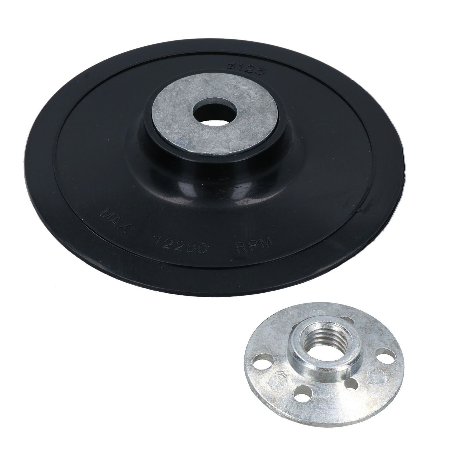 125mm ABS Fibre Disc Backing Rubber Pad With M14 Thread For Angle Grinders