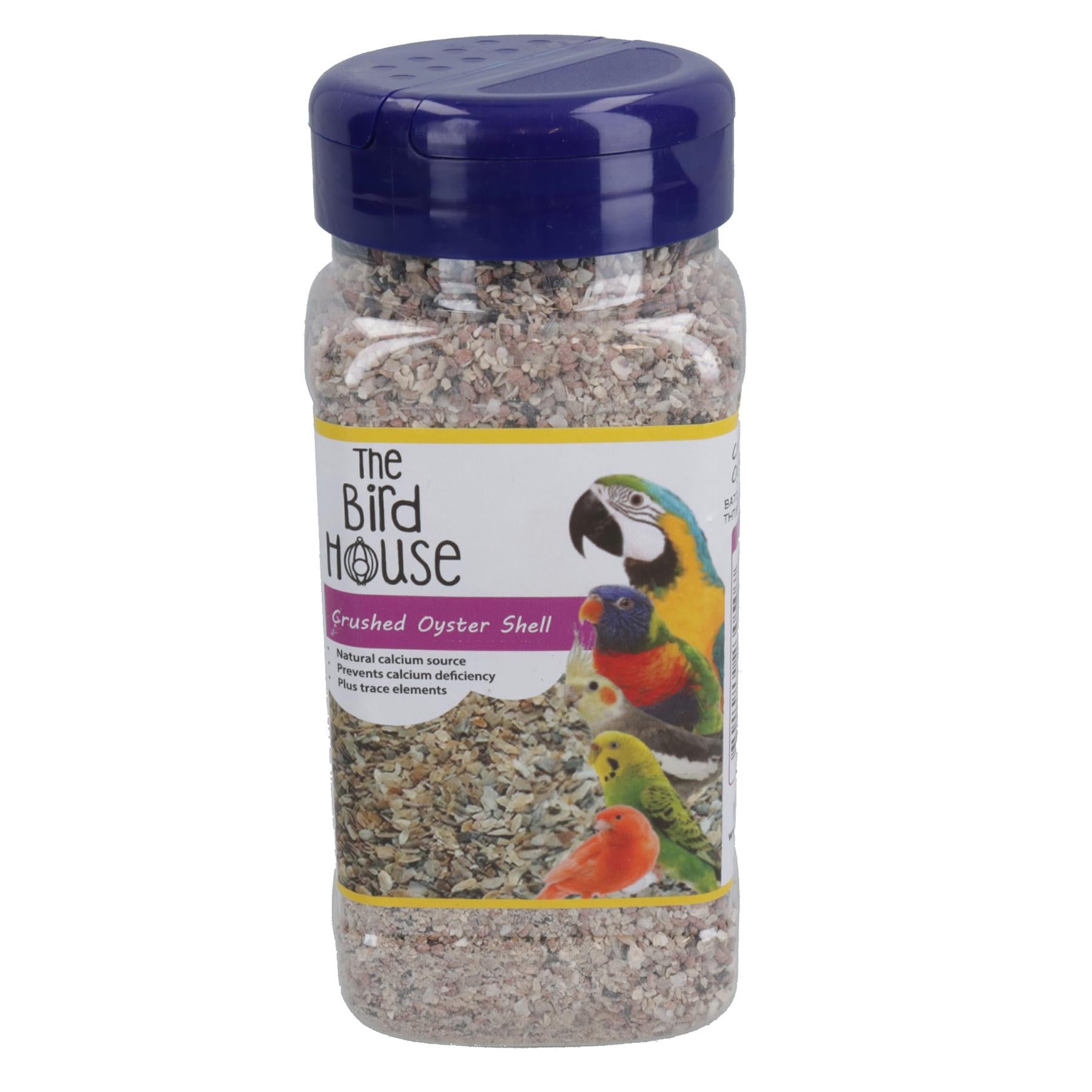 Lot de 3 coquilles d'huîtres broyées pour oiseaux, 600 g, calcium et minéraux, aide à la digestion