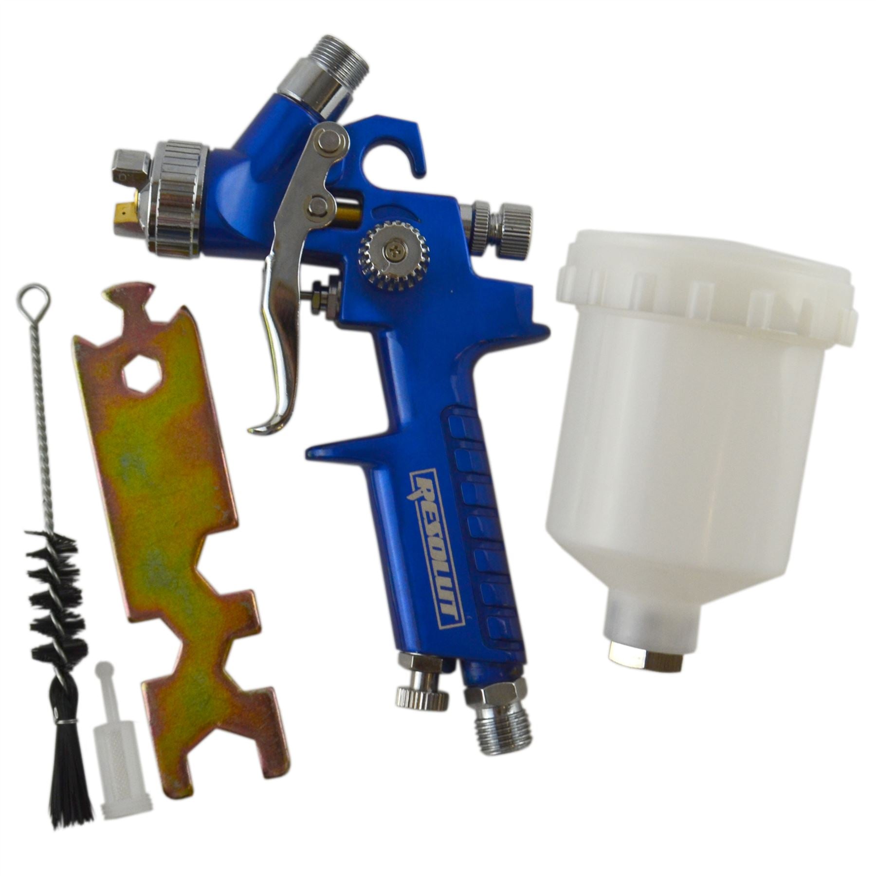 Mini pistolet de pulvérisation à alimentation par gravité HVLP Pistolet de retouche Buse de 0,8 mm Pot de 125 ml