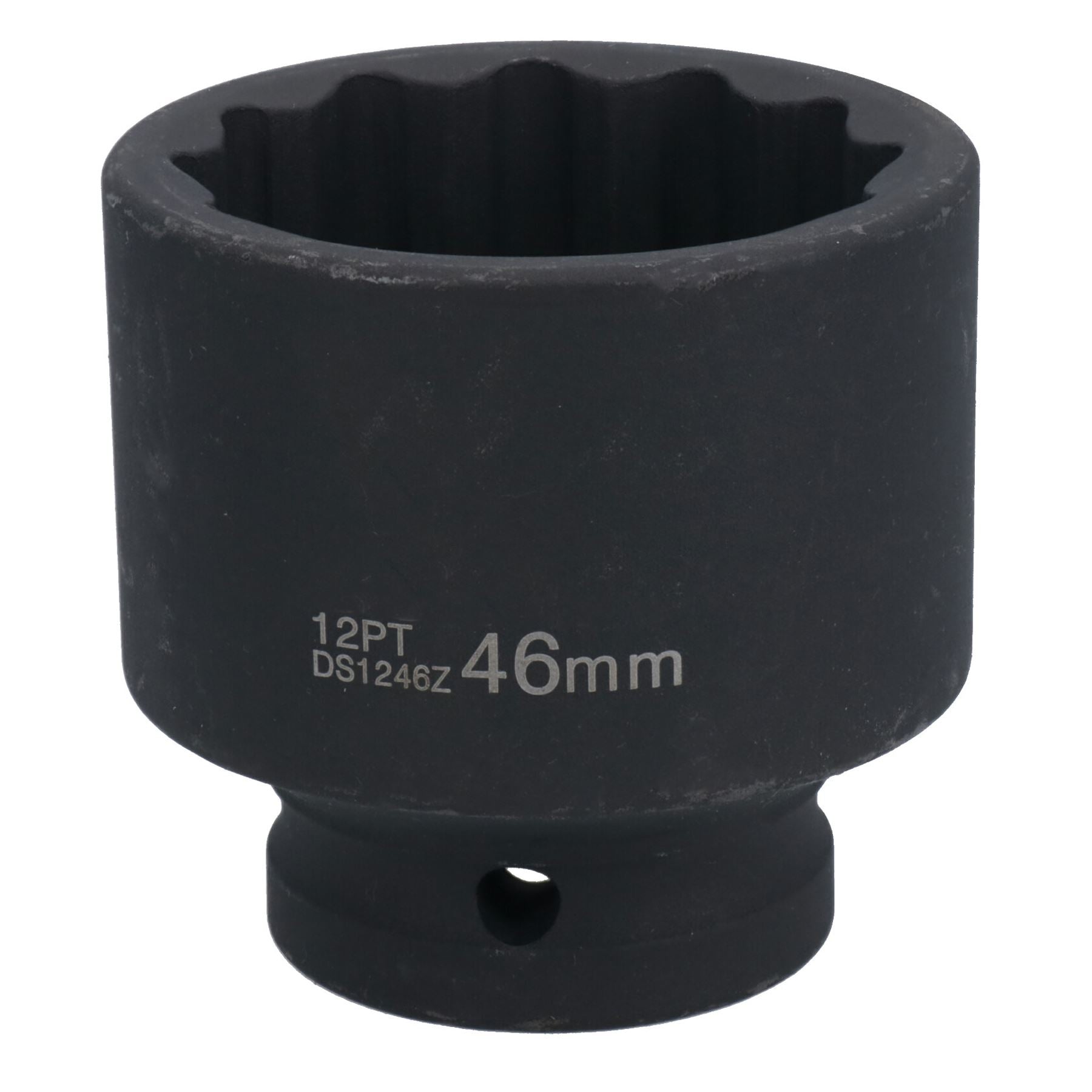 Douille pour écrou de roue à impact peu profond métrique à entraînement de 46 mm 3/4 po, 12 pans, bi-hexagonale