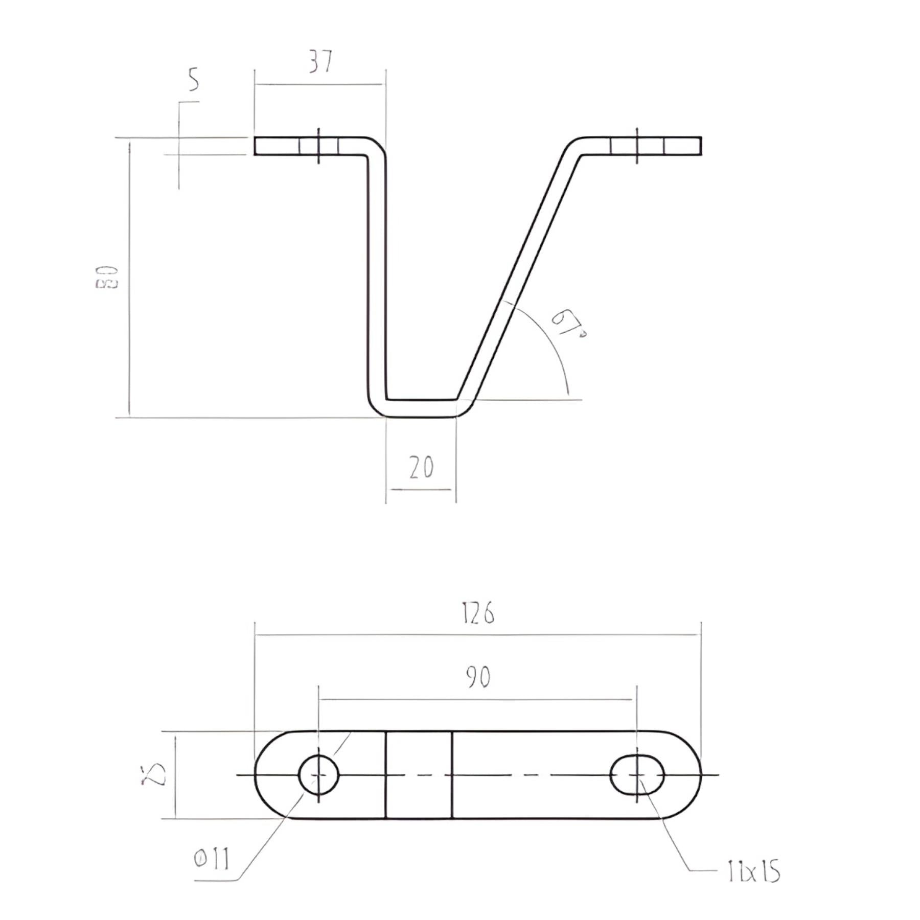 90mm Anhängerkupplung Skid / Skeg TR033