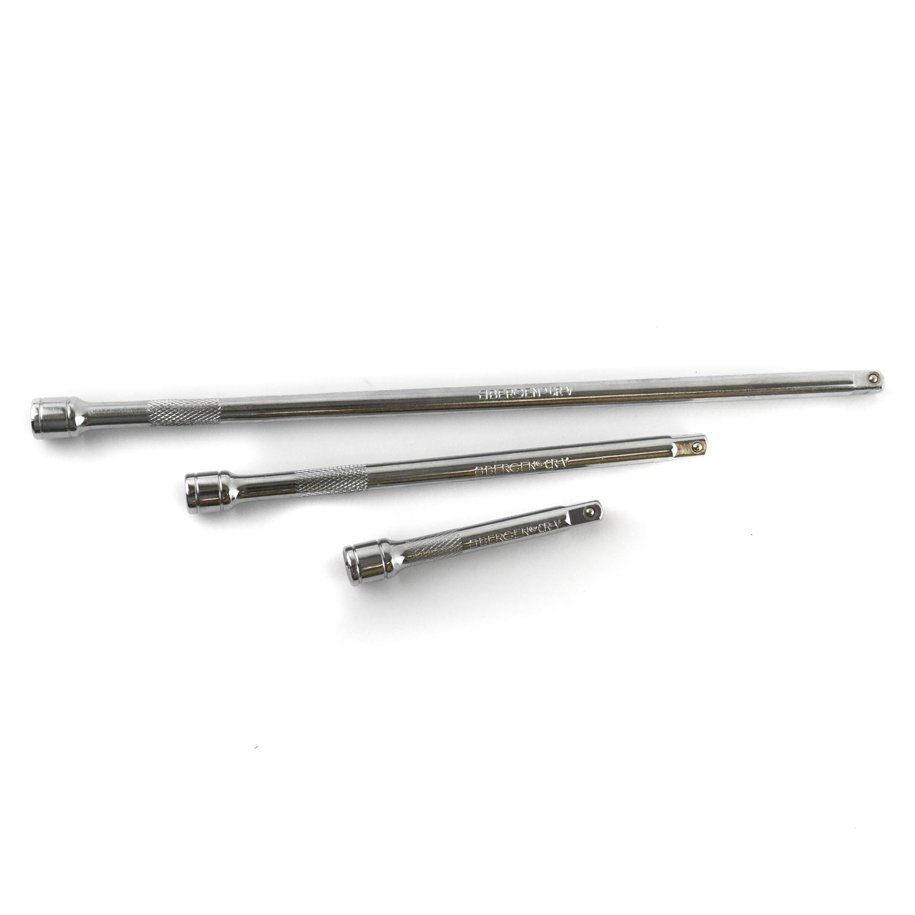 Jeu de rallonges à cliquet à douille droite 1/4" 75 mm 150 mm + 225 mm 3 pièces