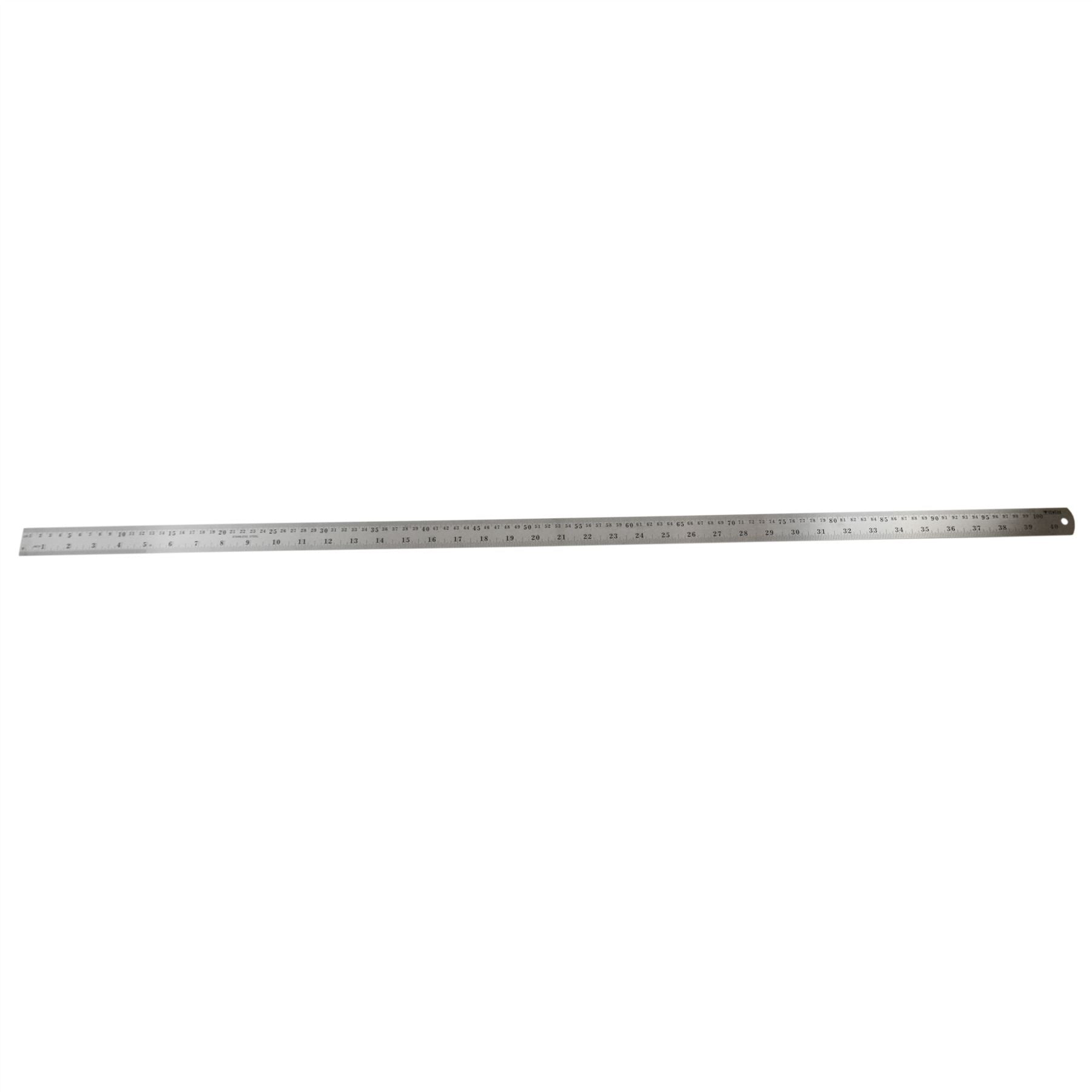 Grande règle en acier inoxydable pour mesurer le bord droit 1 mètre 40"