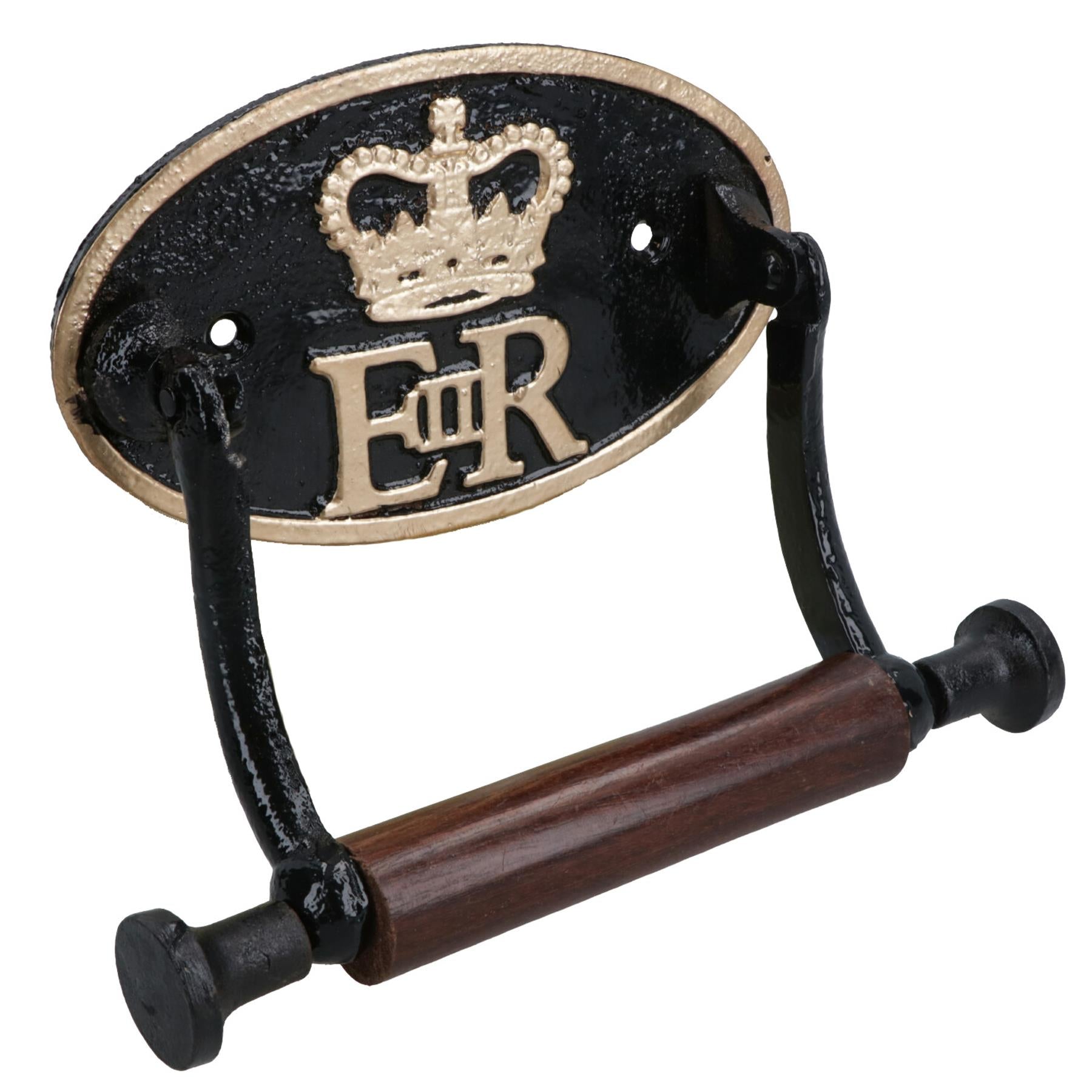 ER Royal Toilet Roll Paper Holder Antique Style Metal Loo WC Bathroom Home