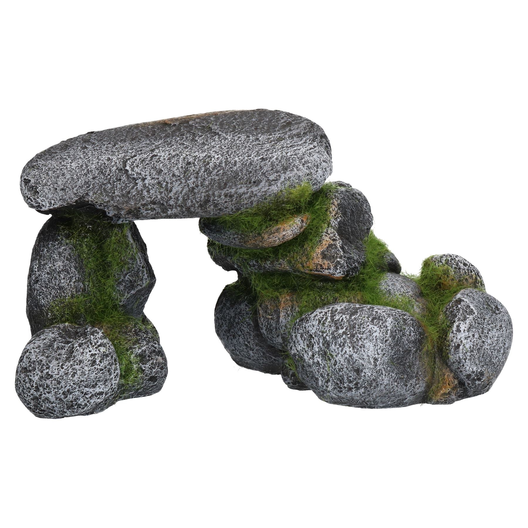 Aquatic Aquarium Decor Moss Rock Arch Fish Tank Ornament Large 28x15x16cm