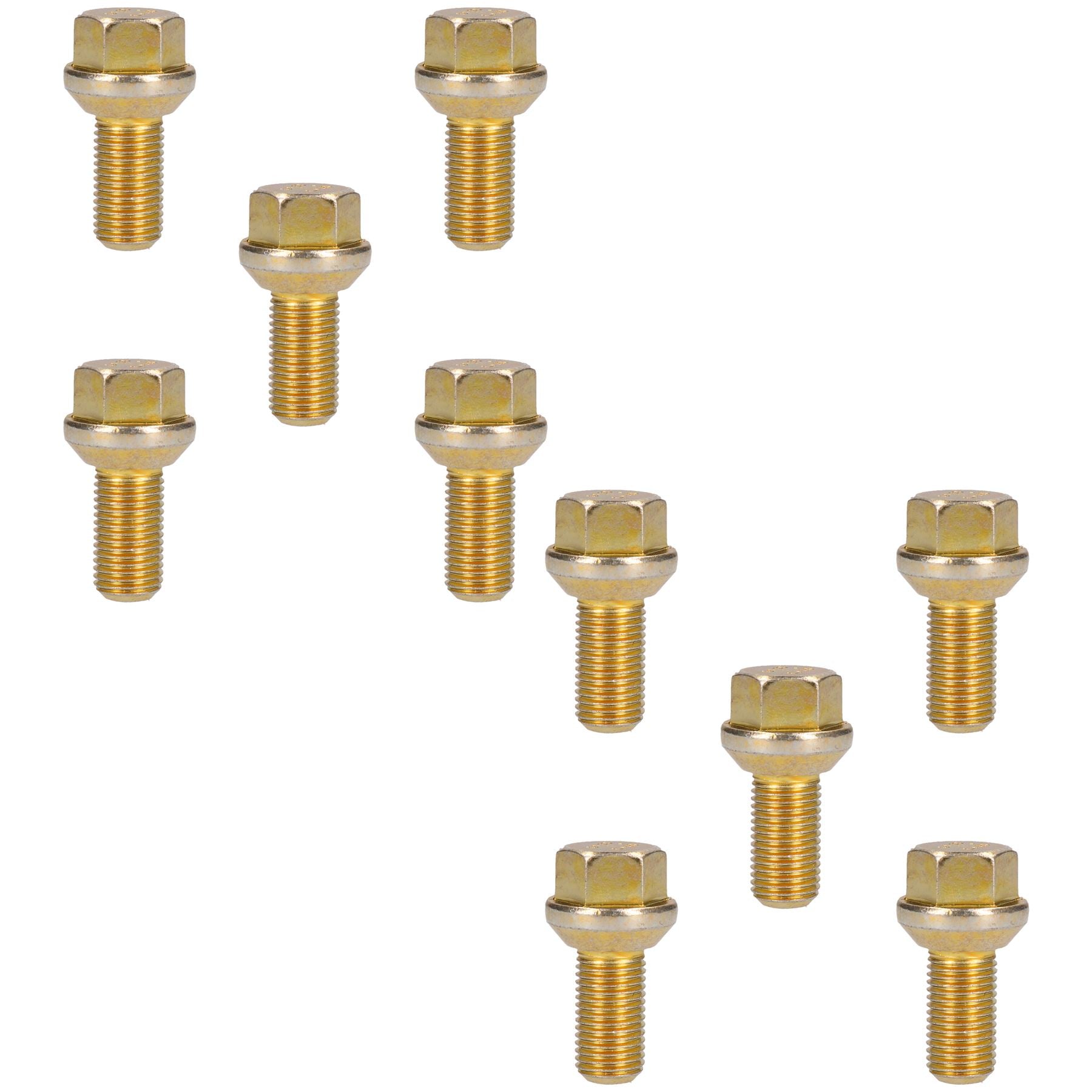 Boulons de roue de rechange coniques M14 x 1,5 pour moyeux de remorque, lot de 10