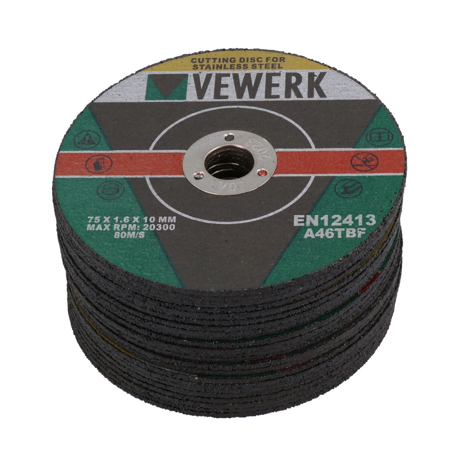 3" 75 mm Edelstahl-Schleifscheiben für Druckluft-Abschneidewerkzeug 1,6 mm