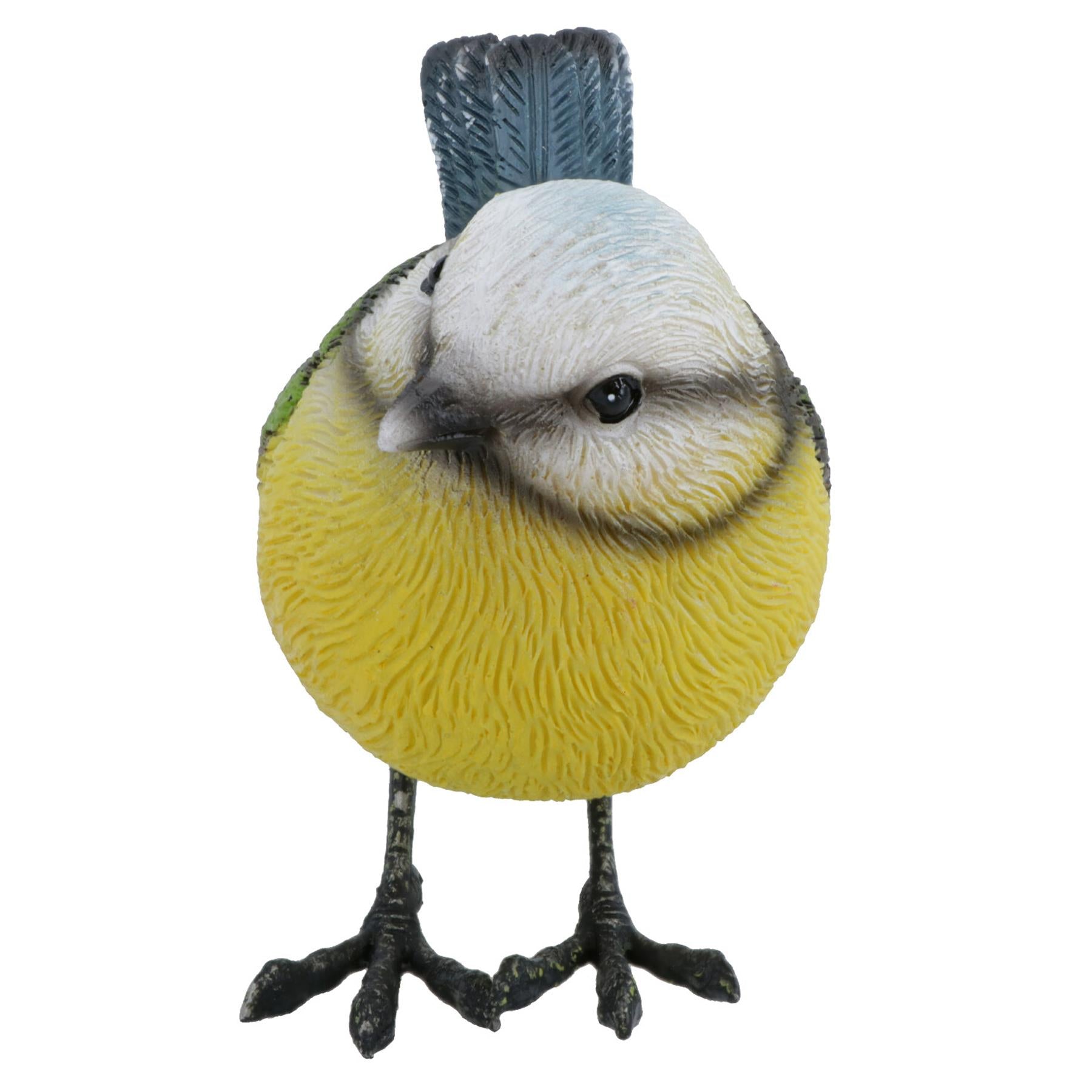 Blue Tit Garden Sculpture Ornament Statue Resin Decoration Animal Bird